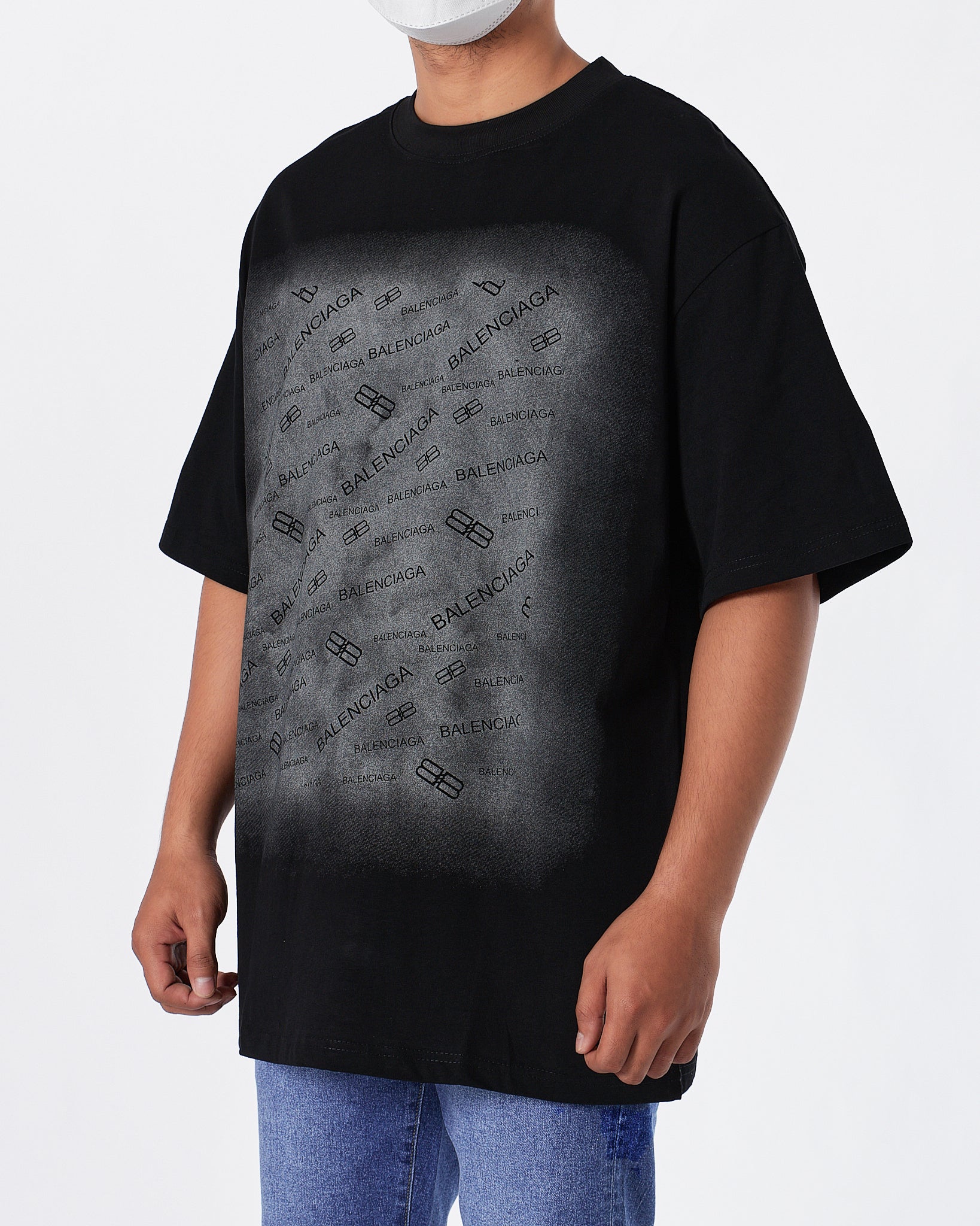 BAL Sliver Logo Printed Men Black T-Shirt 25.90