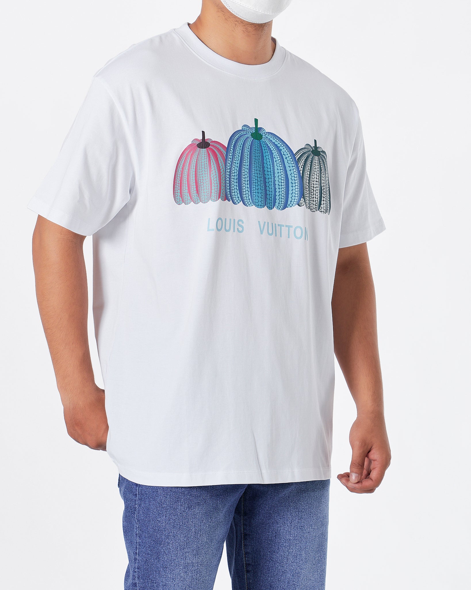 LV Pumpkins Printed Men White T-Shirt 23.90