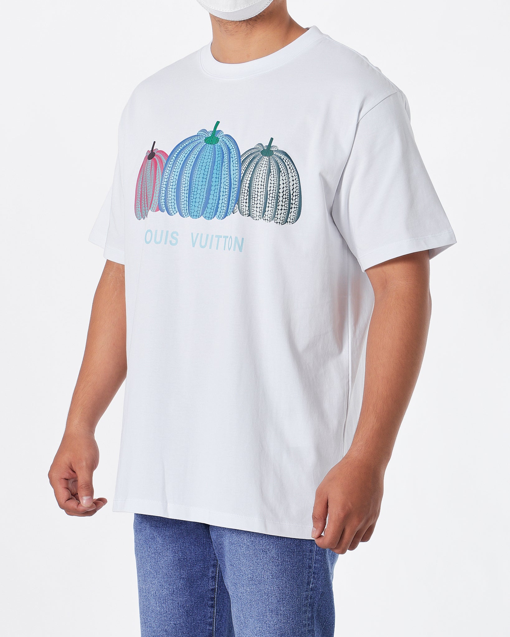 LV Pumpkins Printed Men White T-Shirt 23.90