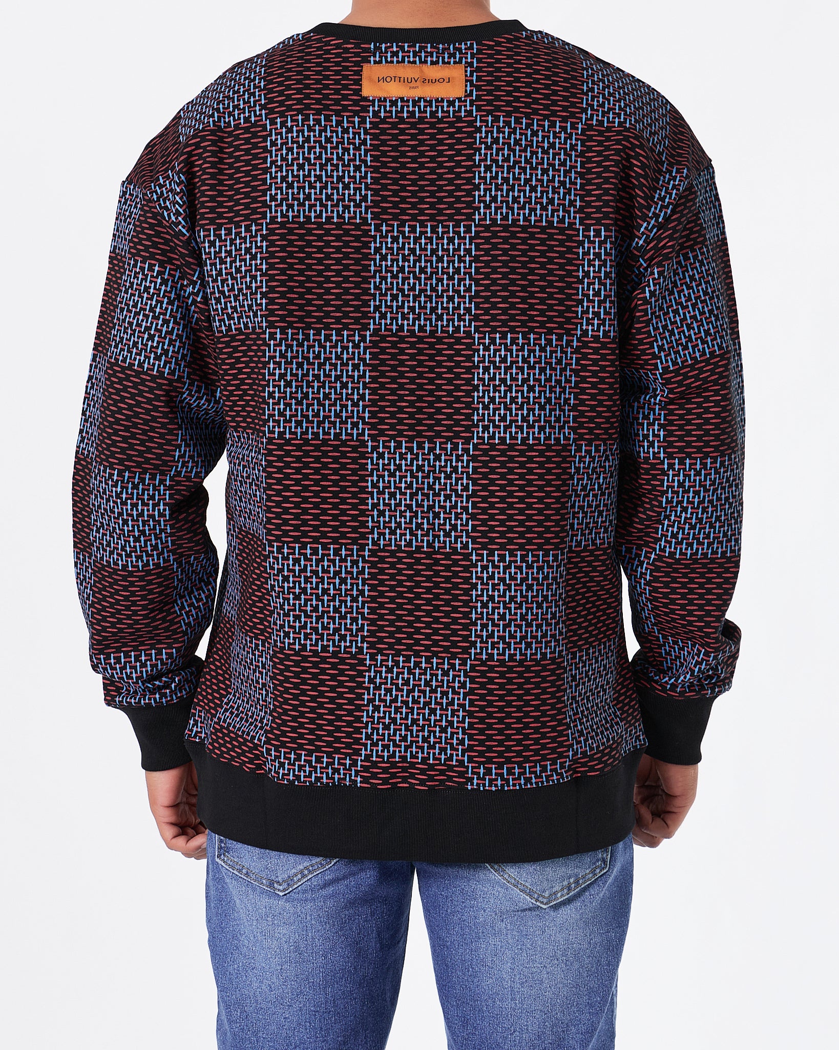 LV Giant Damier Men Black Sweater 34.90