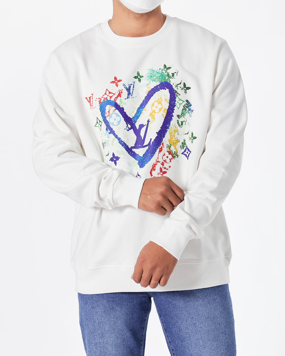 LV Colorful Monogram Unisex Black Sweater 34.90