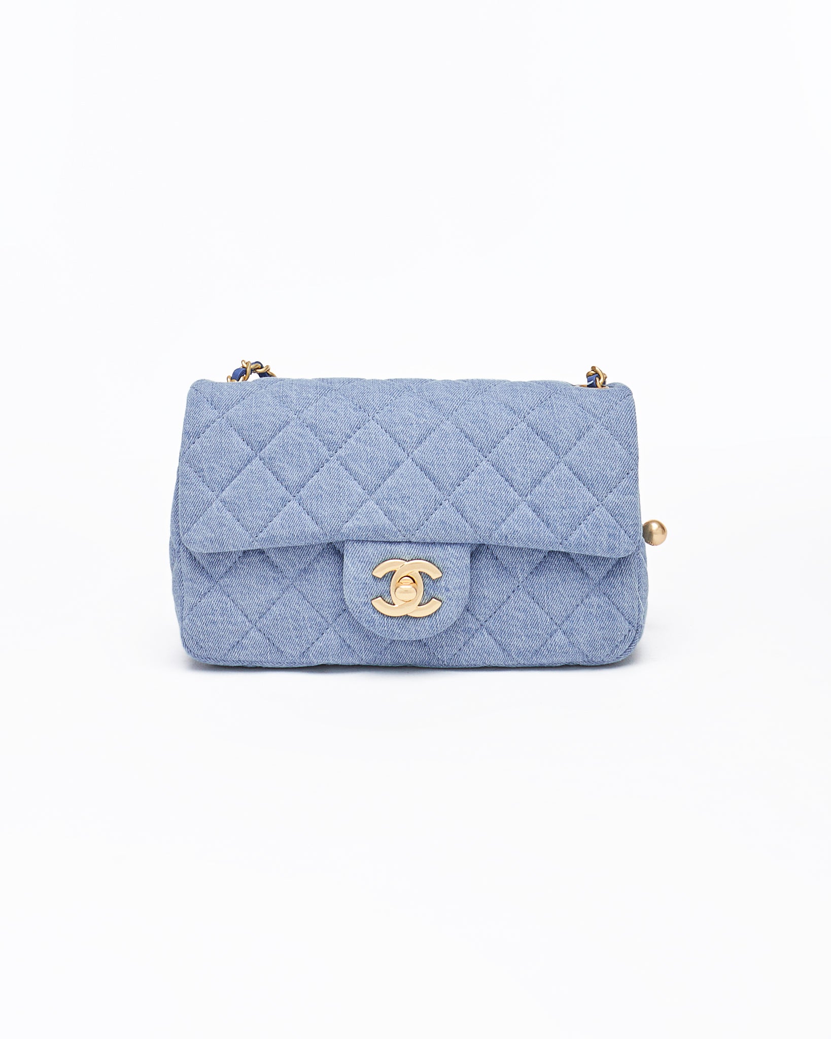 CHA Small Classic Flap Lady Blue Bag 229