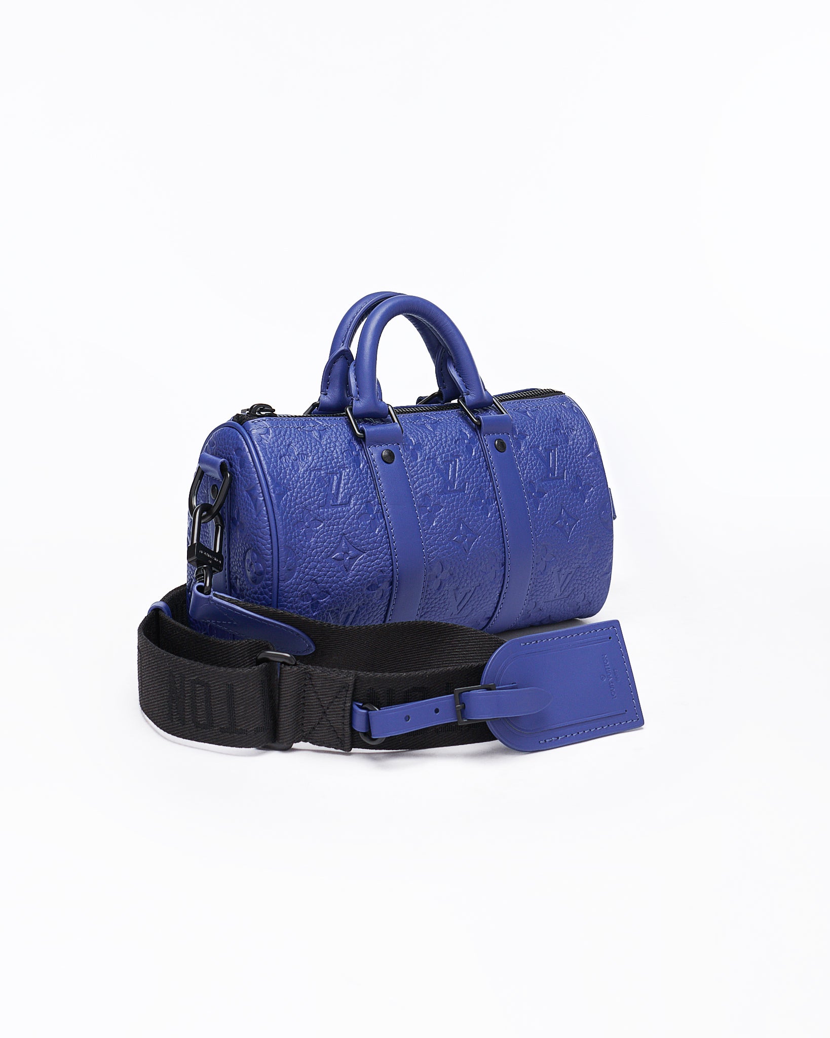 LV Monogram Cylinder Men Blue Bag 209