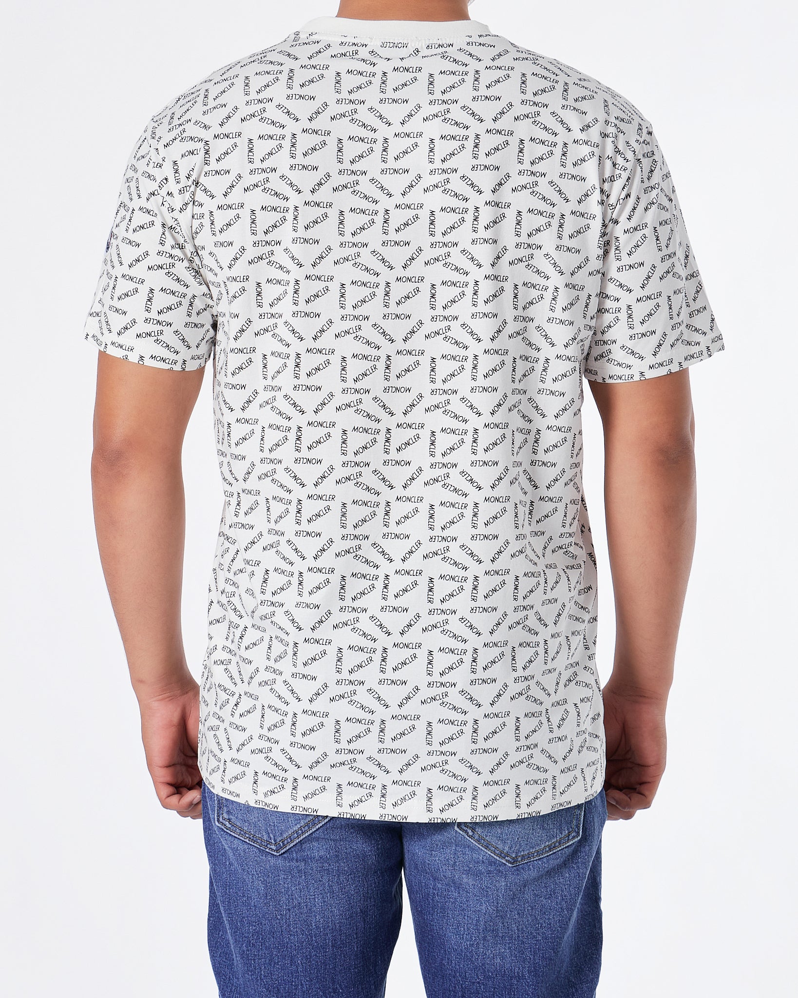 MON Logo Over Printed Men White T-Shirt 21.90
