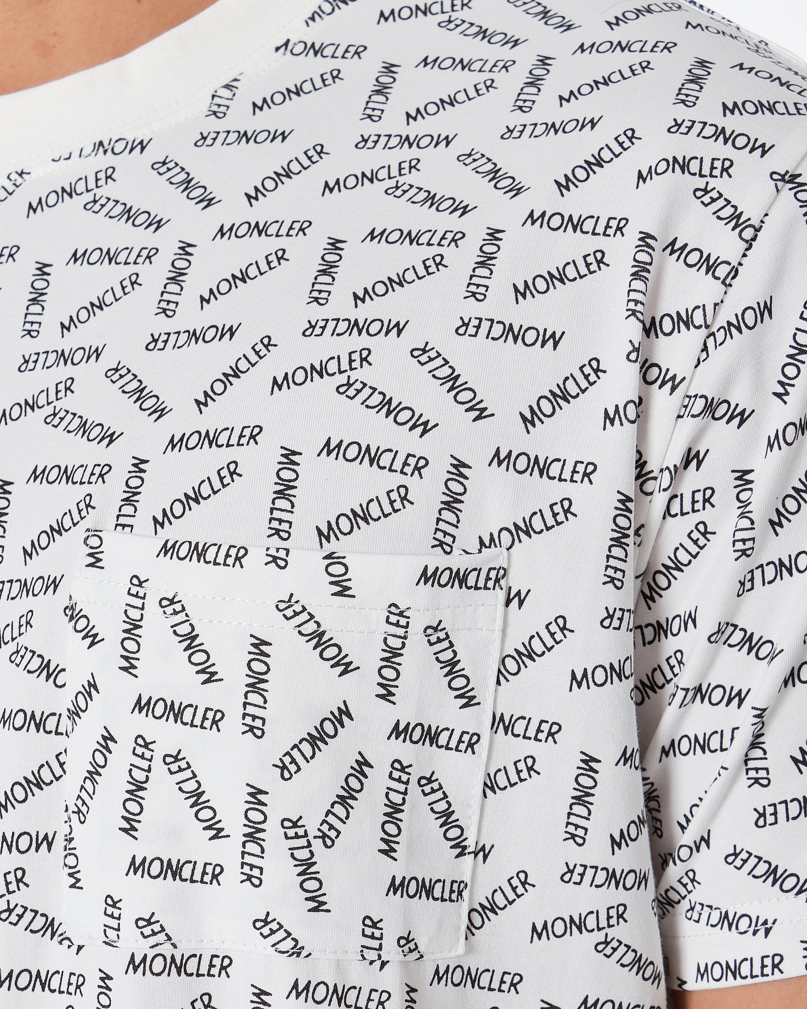 MON Logo Over Printed Men White T-Shirt 21.90