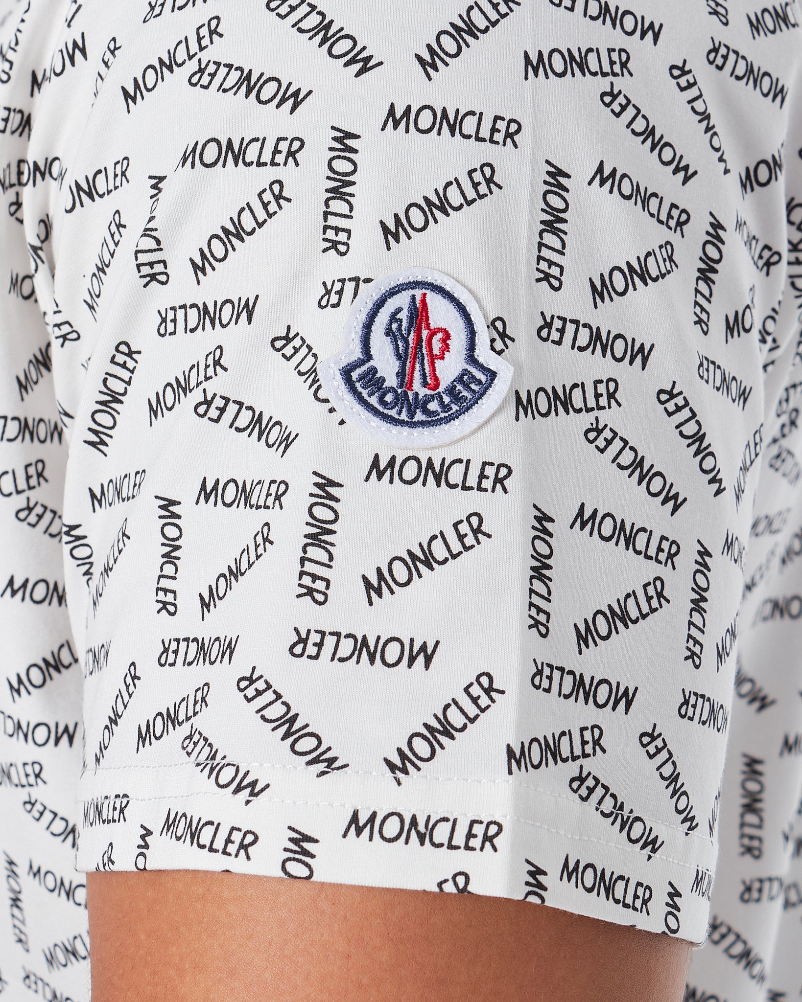 MON Logo Over Printed Men White T-Shirt 21.90