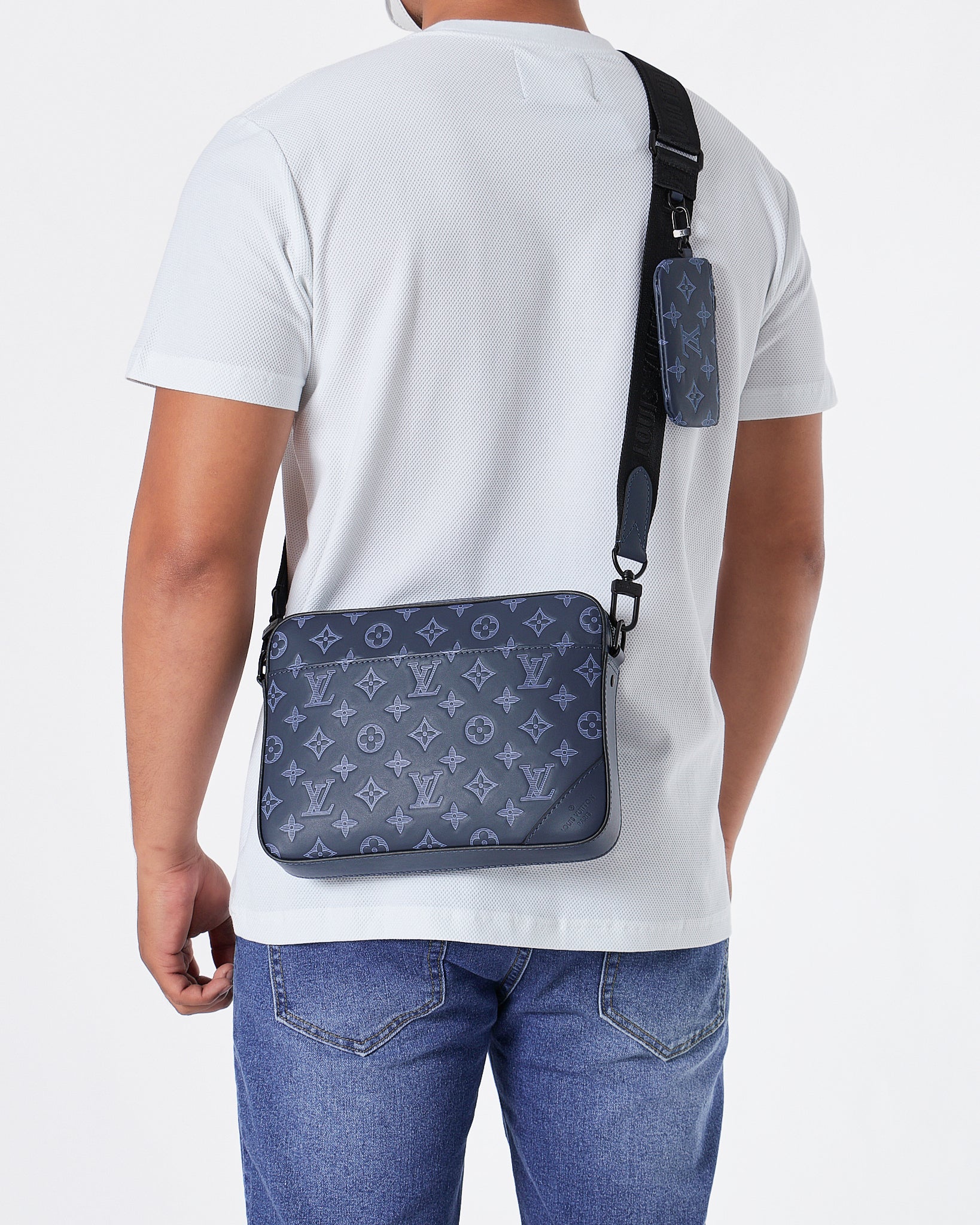 LV Duo Monogram Men Blue Bag 209