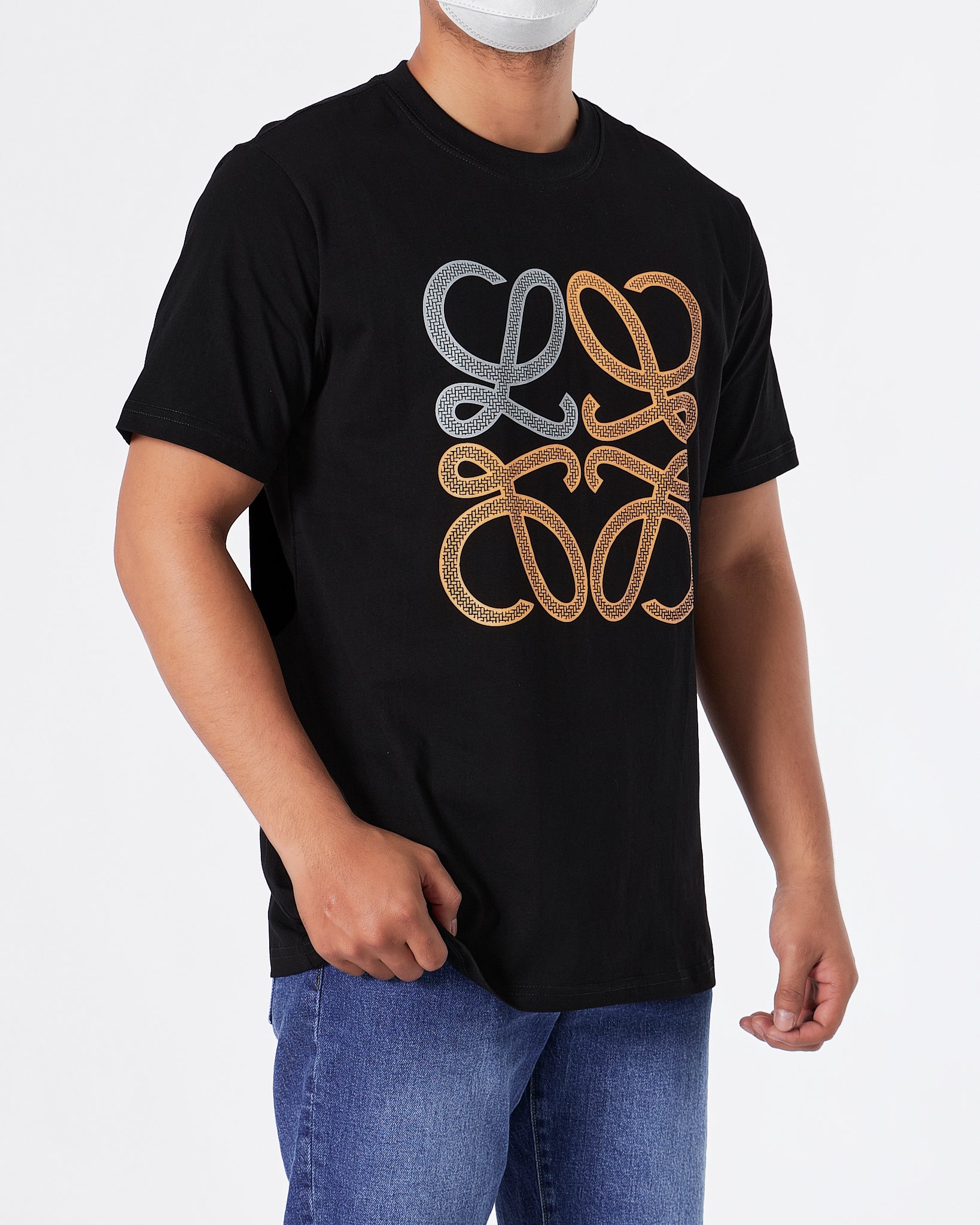 LOW Logo Printed Men Black T-Shirt 20.90