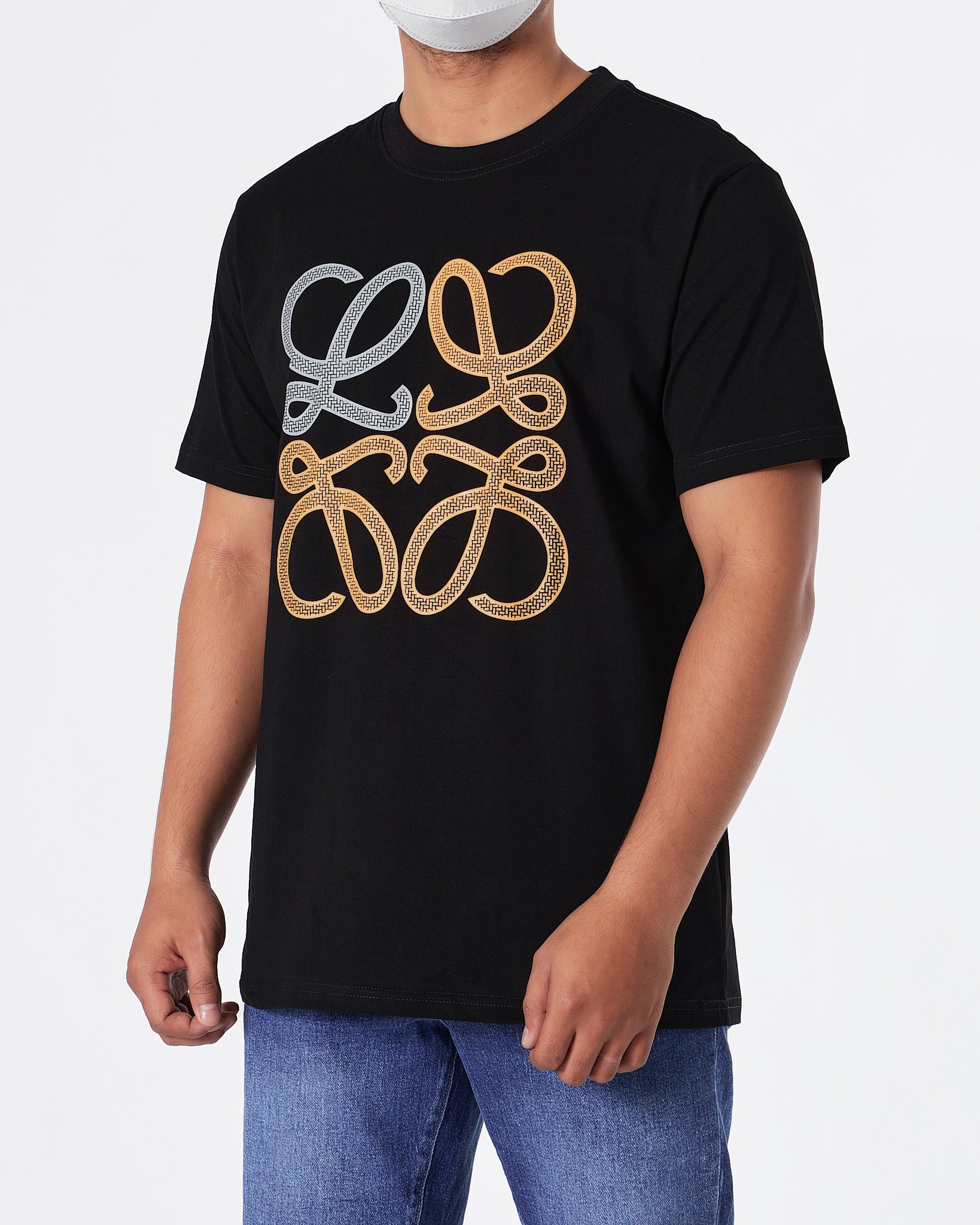 LOW Logo Printed Men Black T-Shirt 20.90