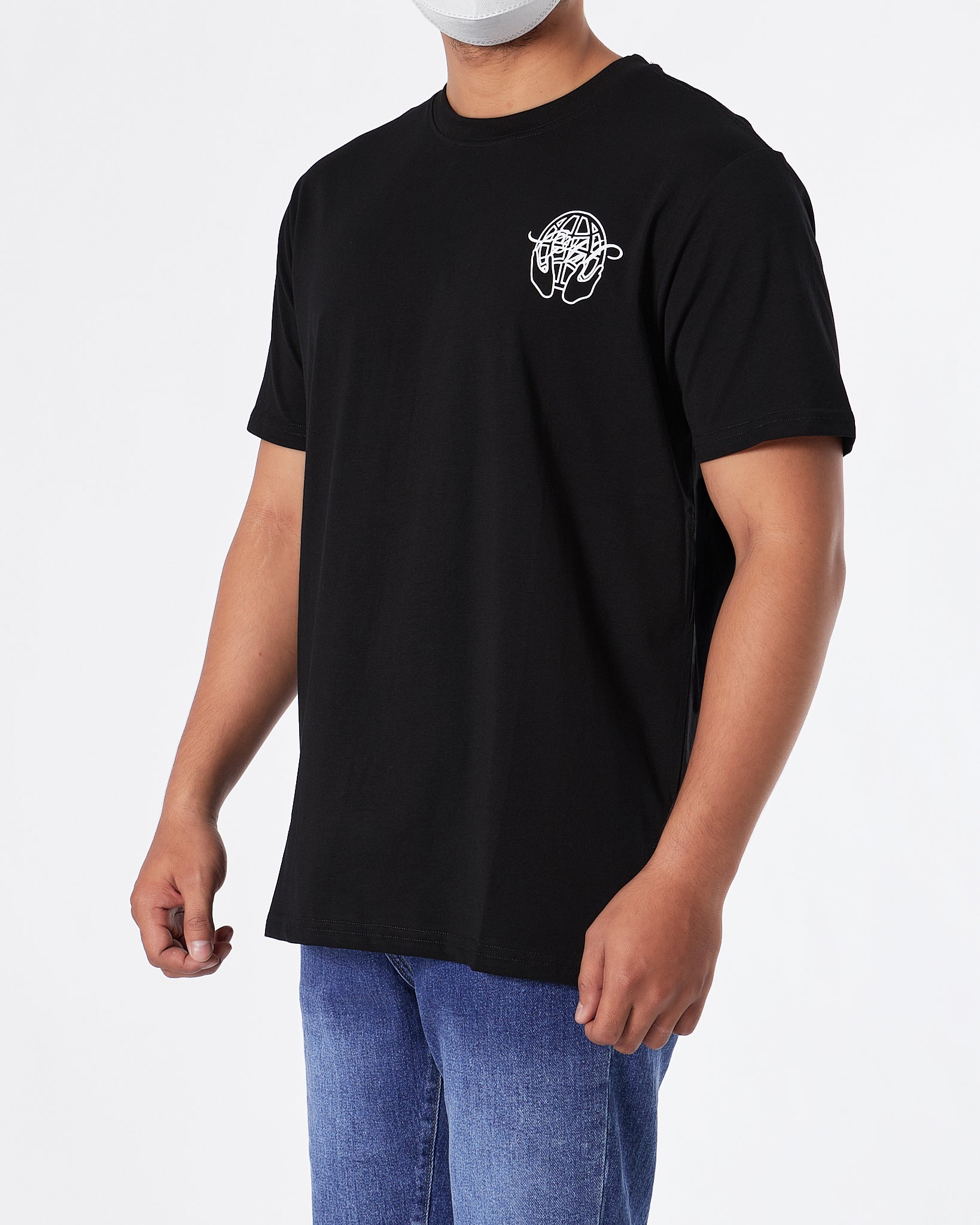 OW Cross Arrow Back Printed Men Black T-Shirt 20.90