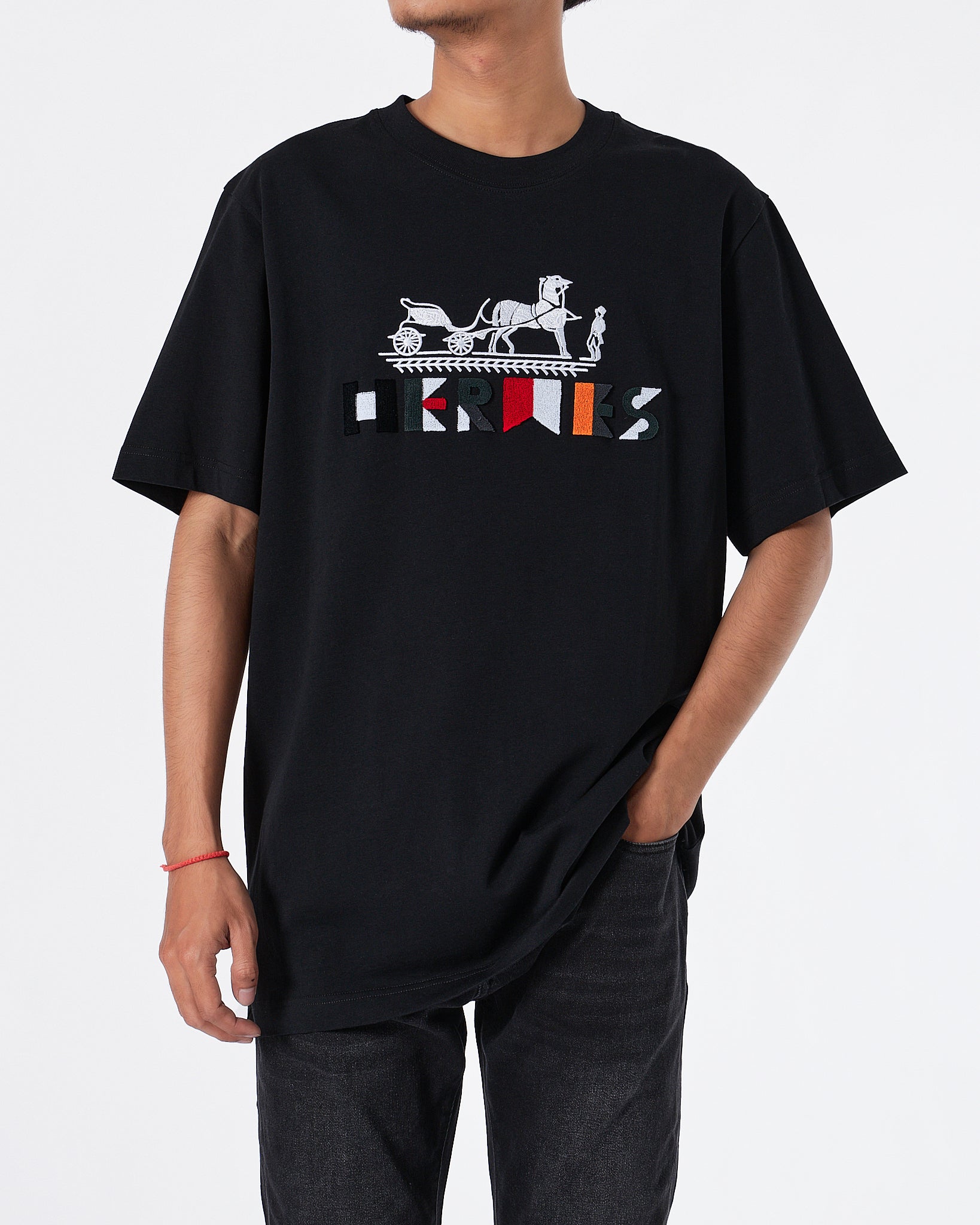 HER Velvet Logo Men Black T-Shirt 62.90