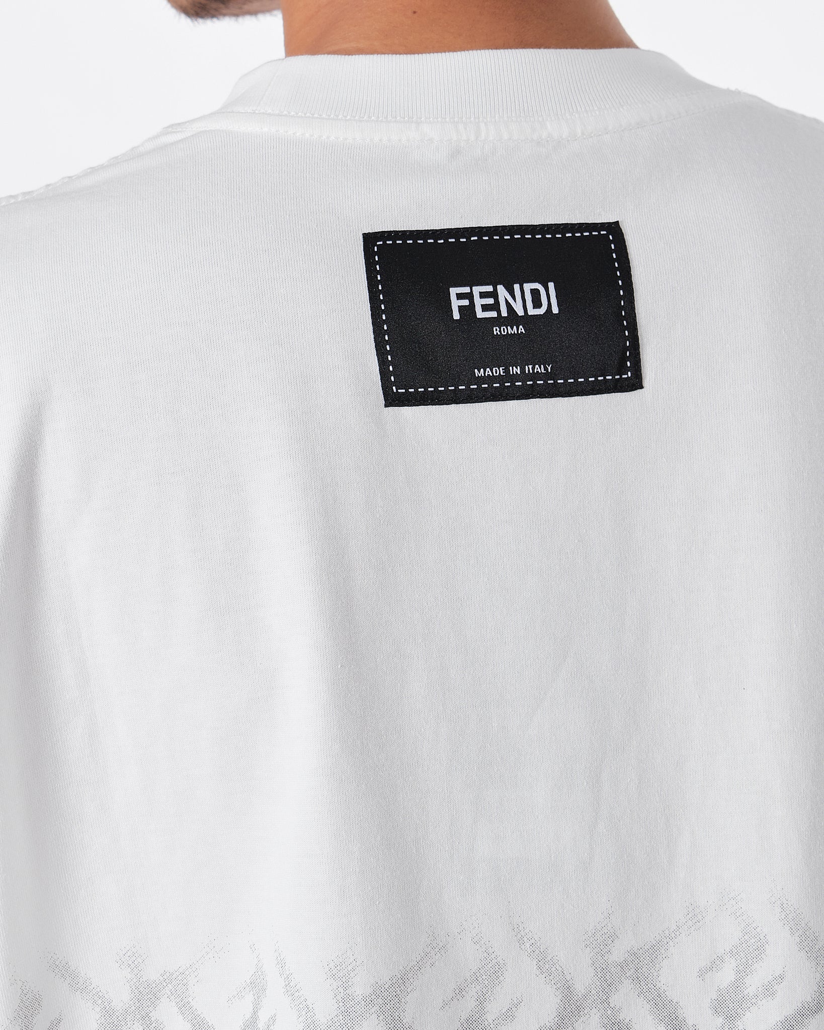 FEN Gradient Monogram Over Printed Men White T-Shirt 54.90