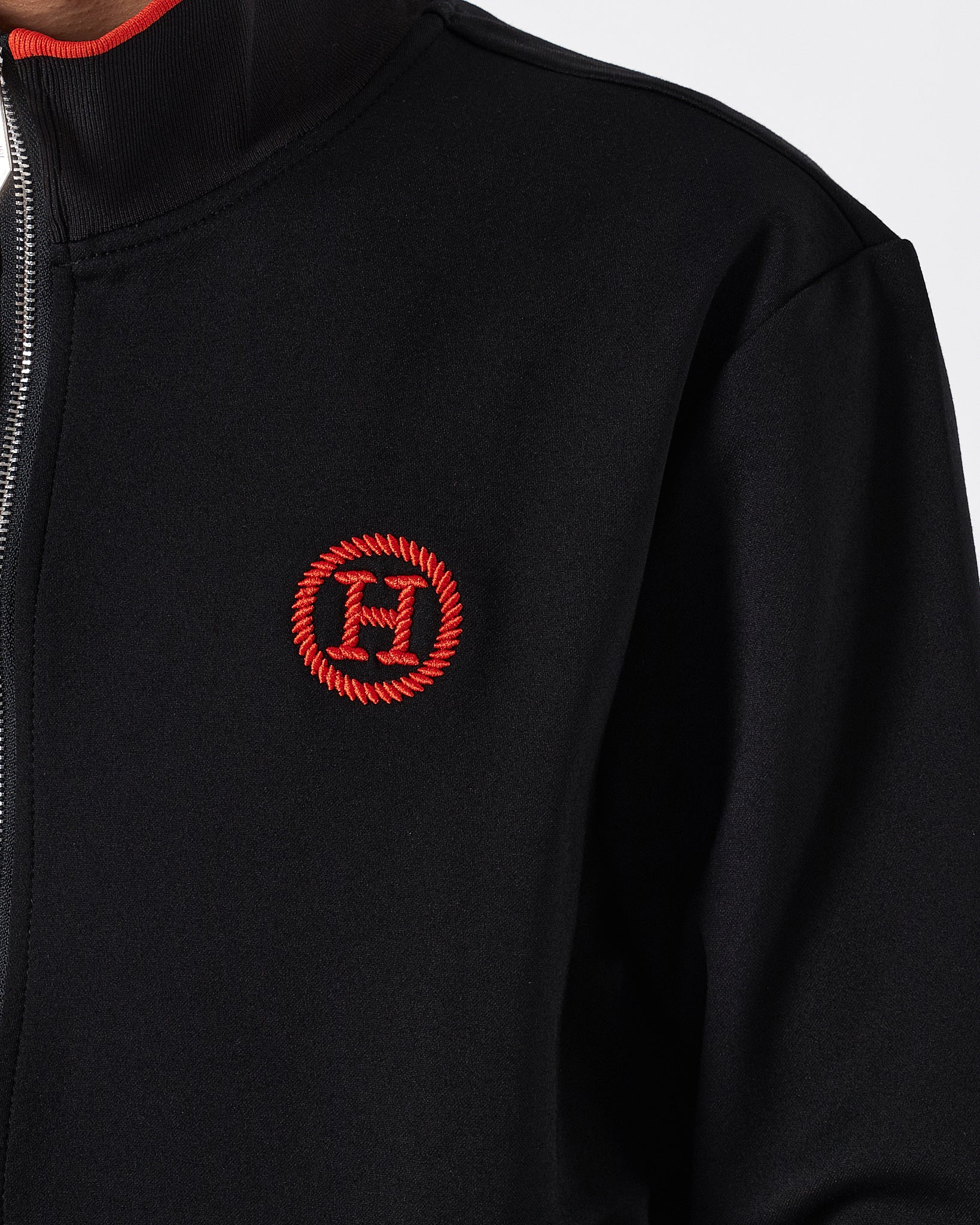 HER Logo Embroidered Men Black Jacket 55.90