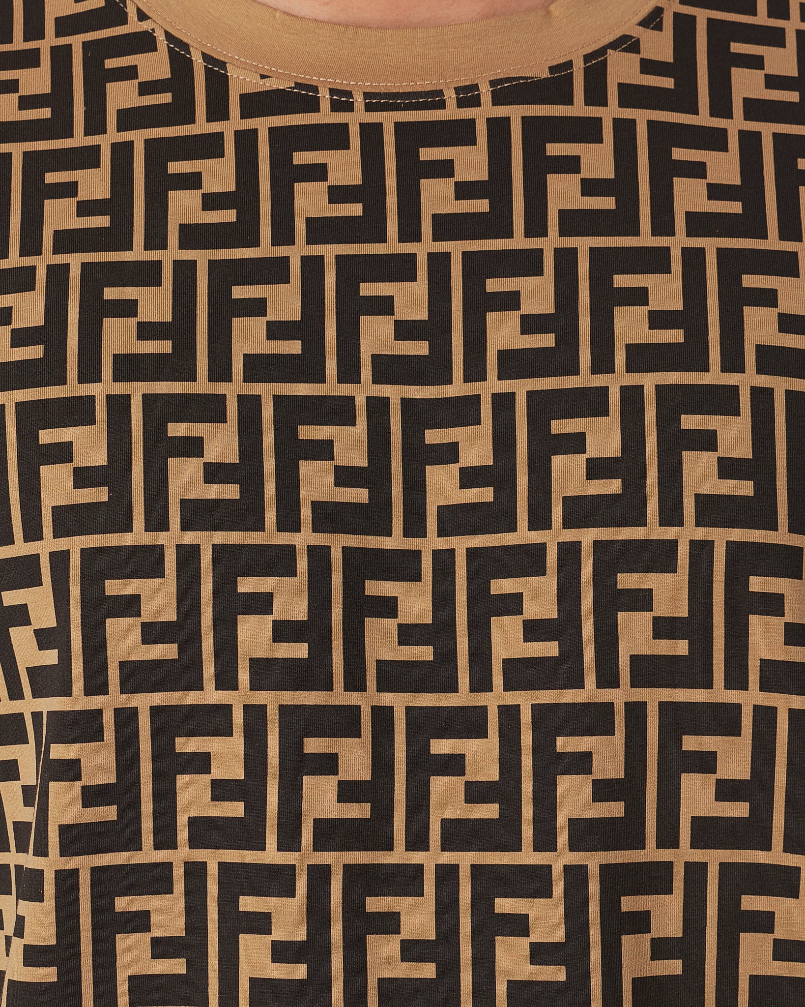 FEN Monogram Over Printed Men Brown T-Shirt 22.90