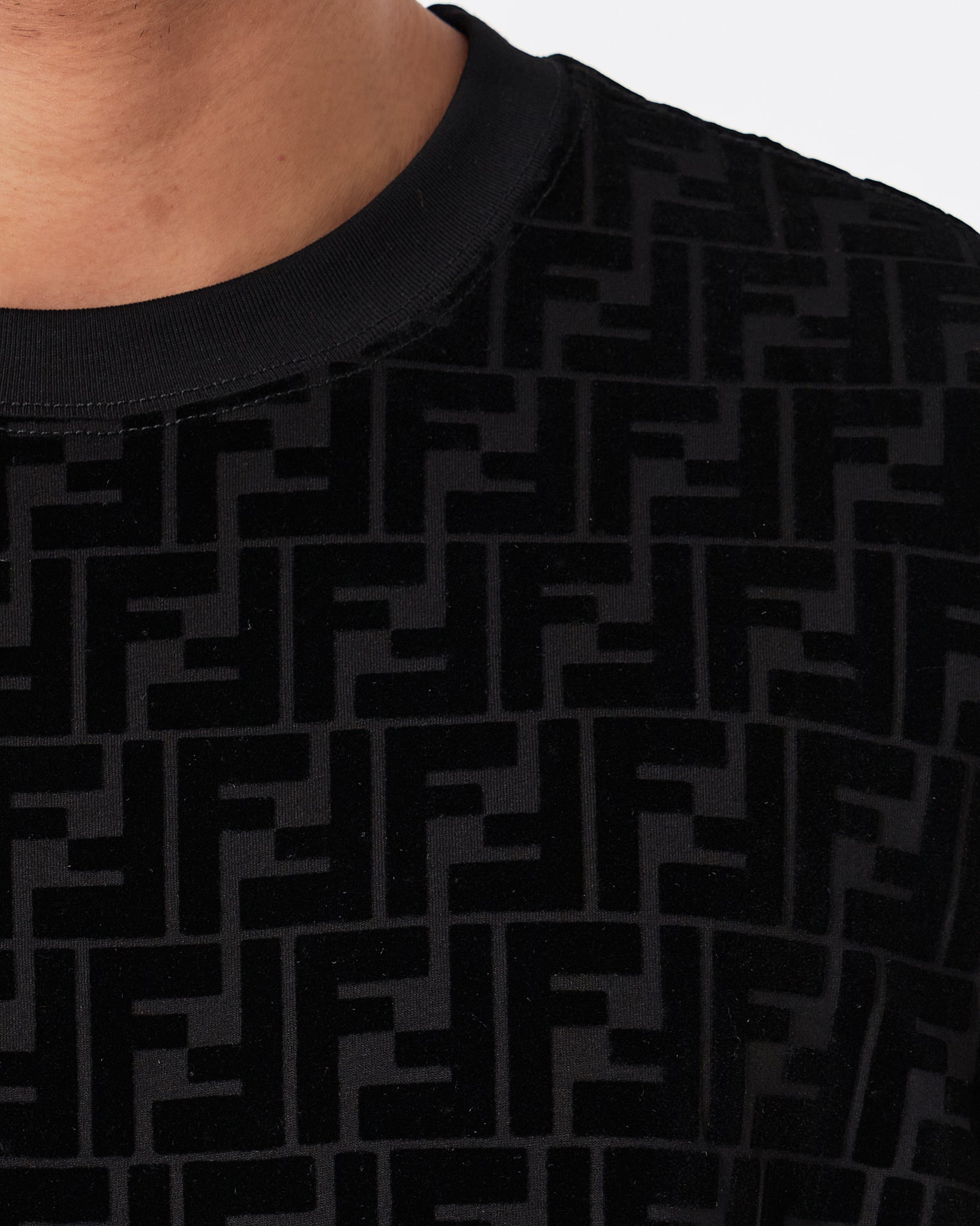 FEN Monogram Over Printed Men Black T-Shirt 22.90