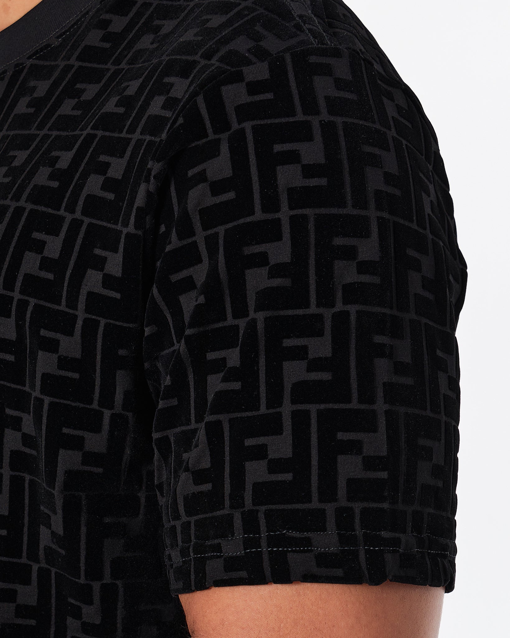 FEN Monogram Over Printed Men Black T-Shirt 22.90