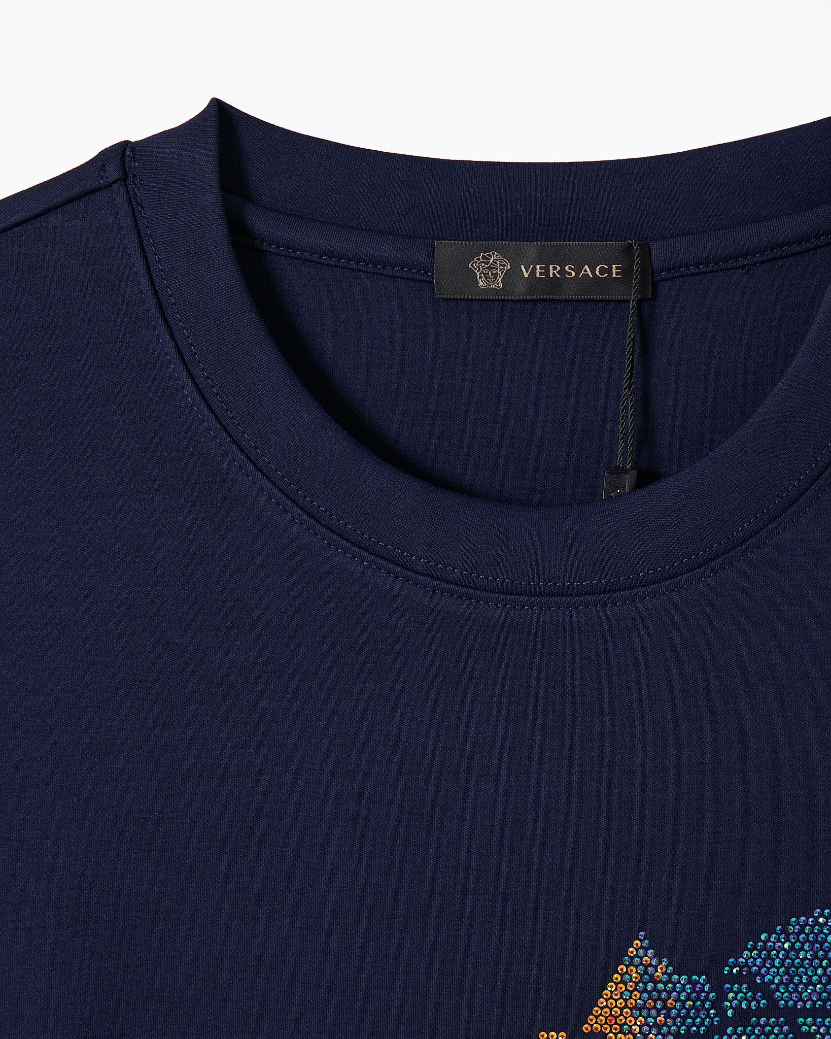 VER Rhinestone Medusa Printed Men Blue T-Shirt 68.90