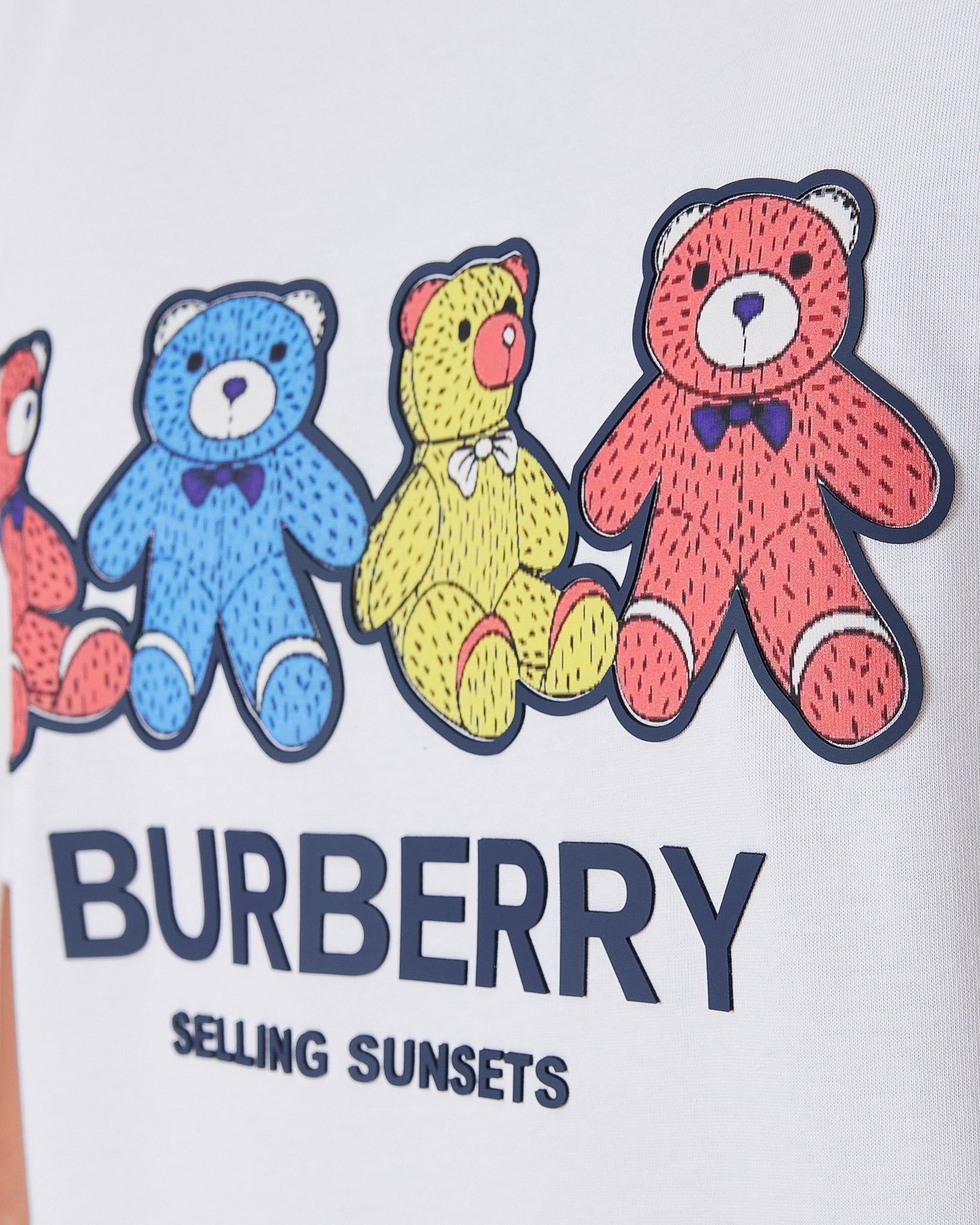 BUR Teddy Bear Printed Men White T-Shirt 49.90