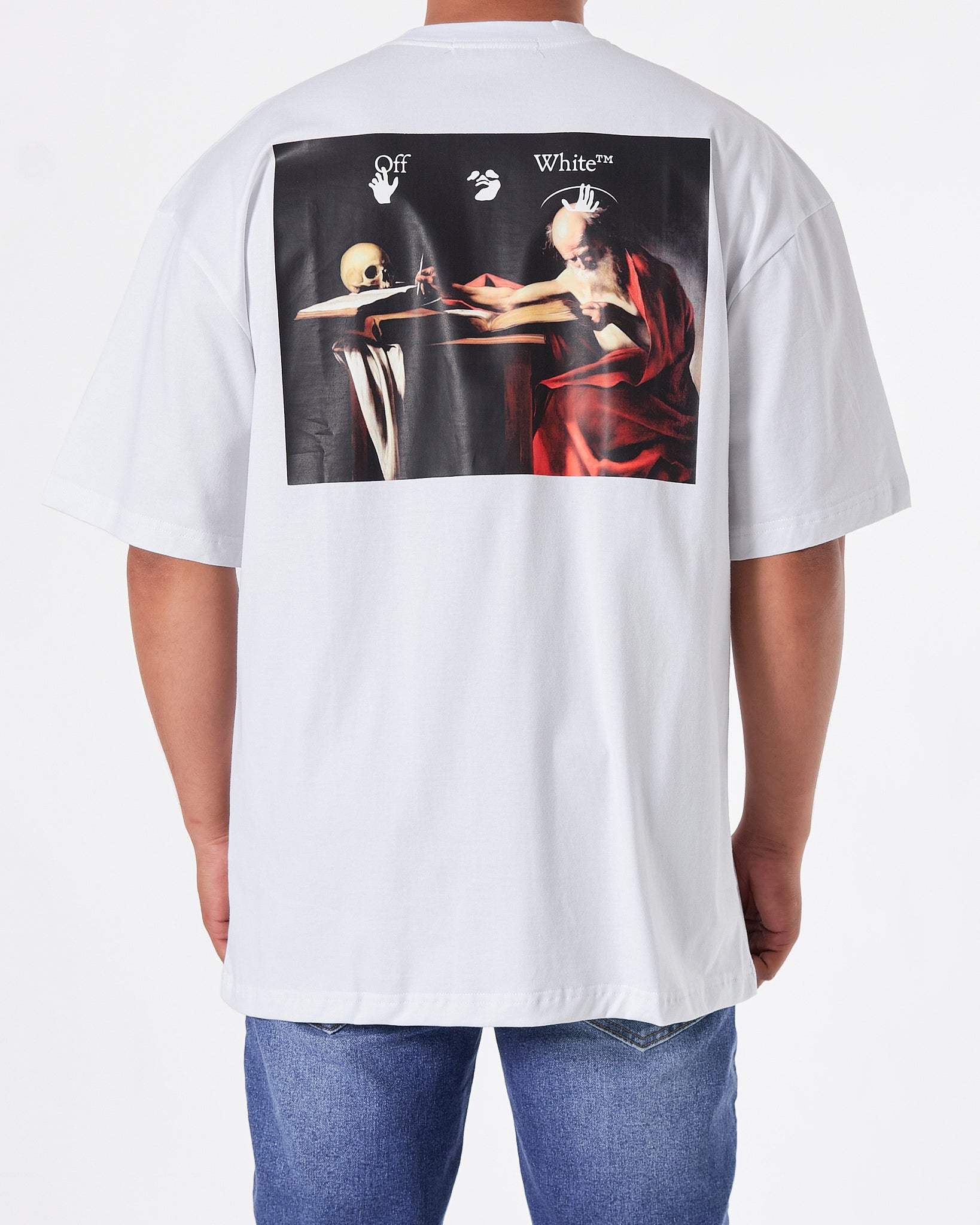 Off white t shirt cheap painting