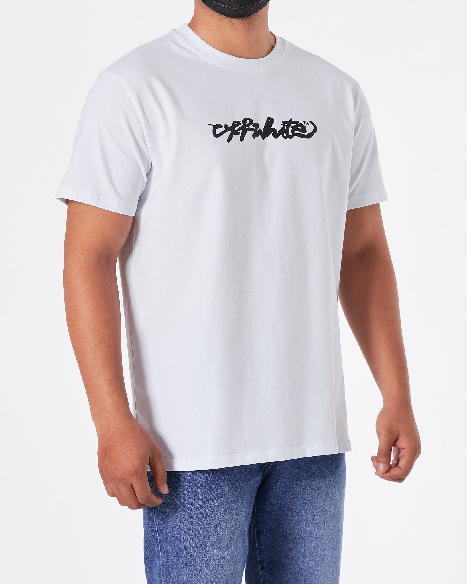 OW Arrow Back Printed Men White T-Shirt 17.90