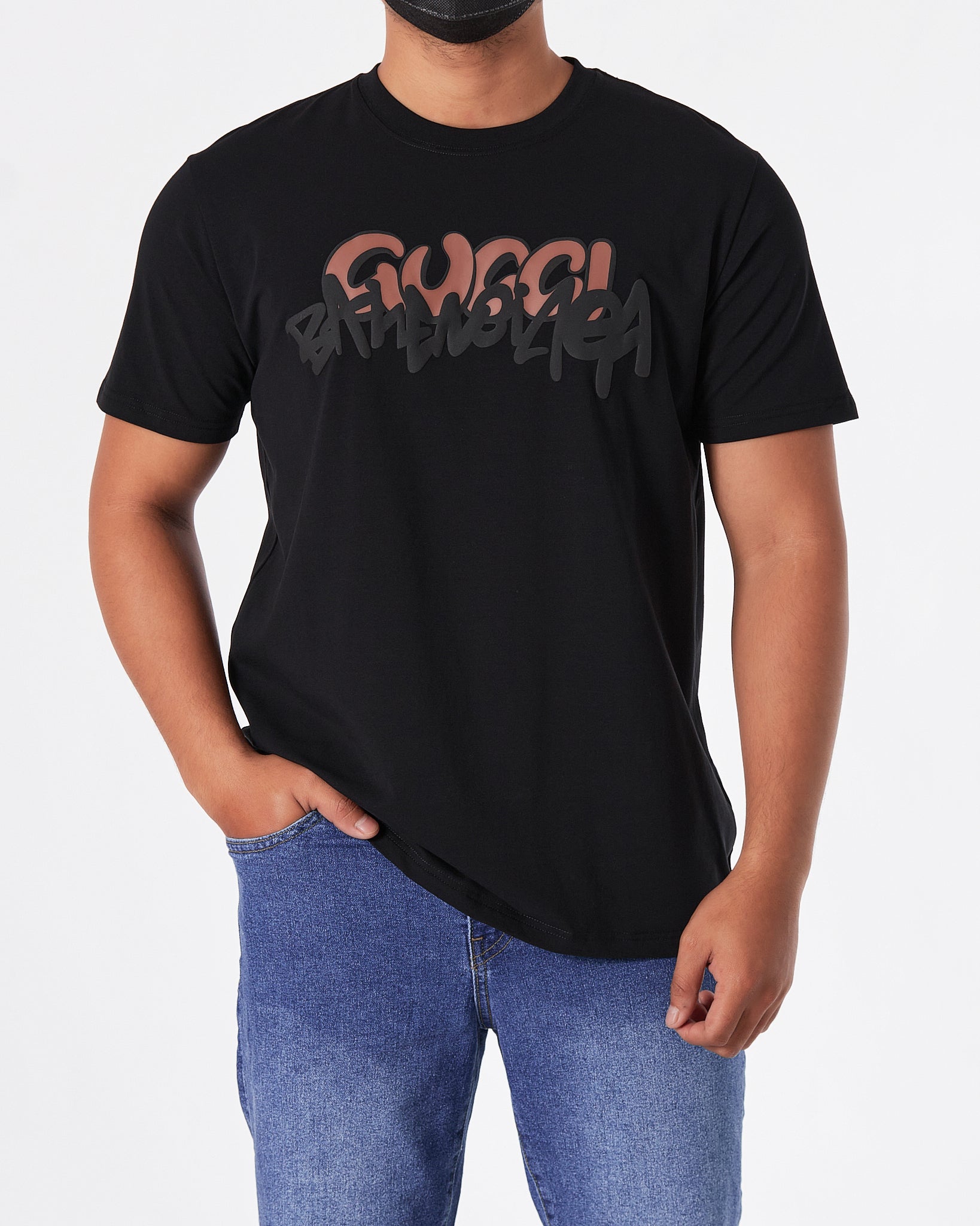 GUC x BB Printed Men Black T-Shirt 18.90