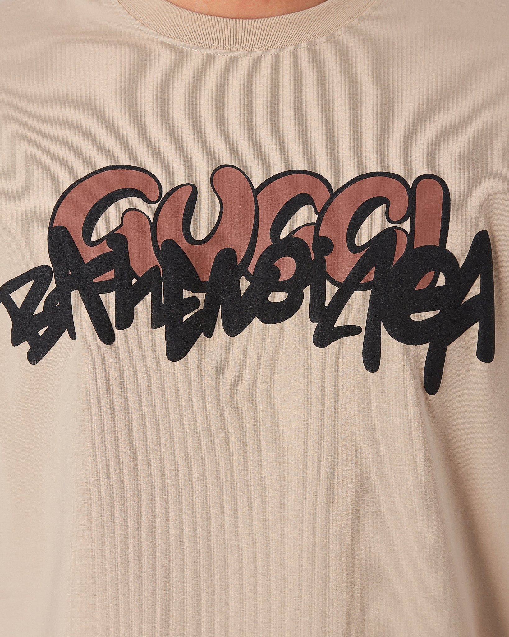 GUC x BB Printed Men Cream T-Shirt 18.90