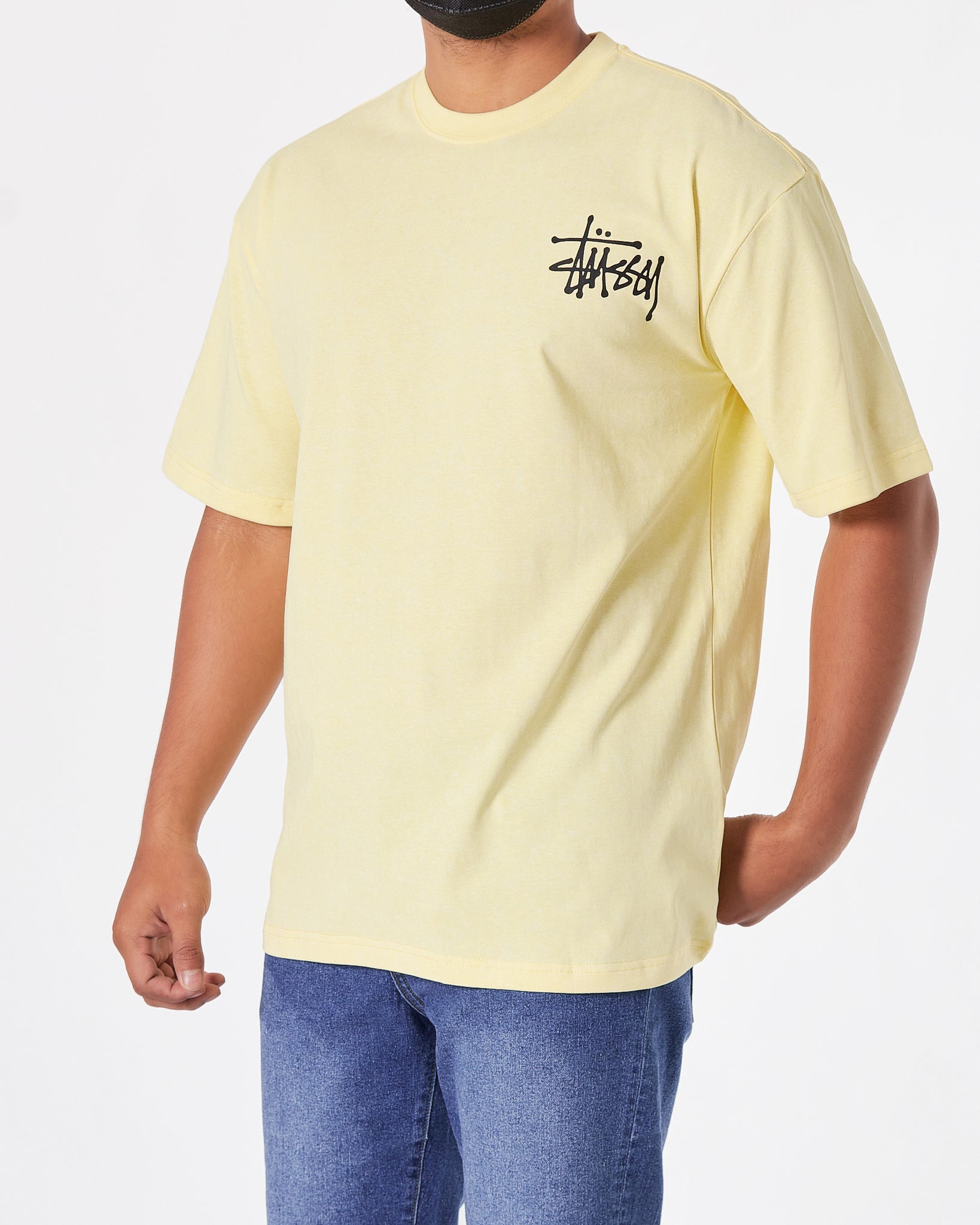 STU Back Logo Printed Men Yellow T-Shirt 20.90