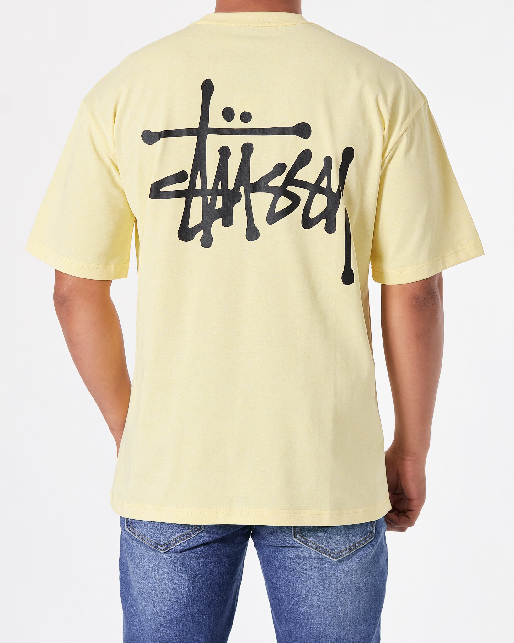 STU Back Logo Printed Men Yellow T-Shirt 20.90