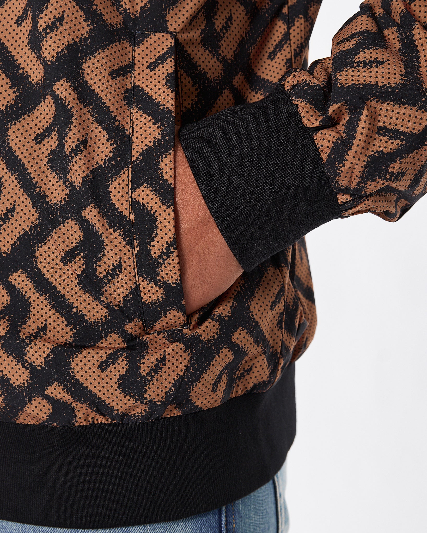 FEN Monogram Over Printed Men Brown Bomber Jacket 109.90