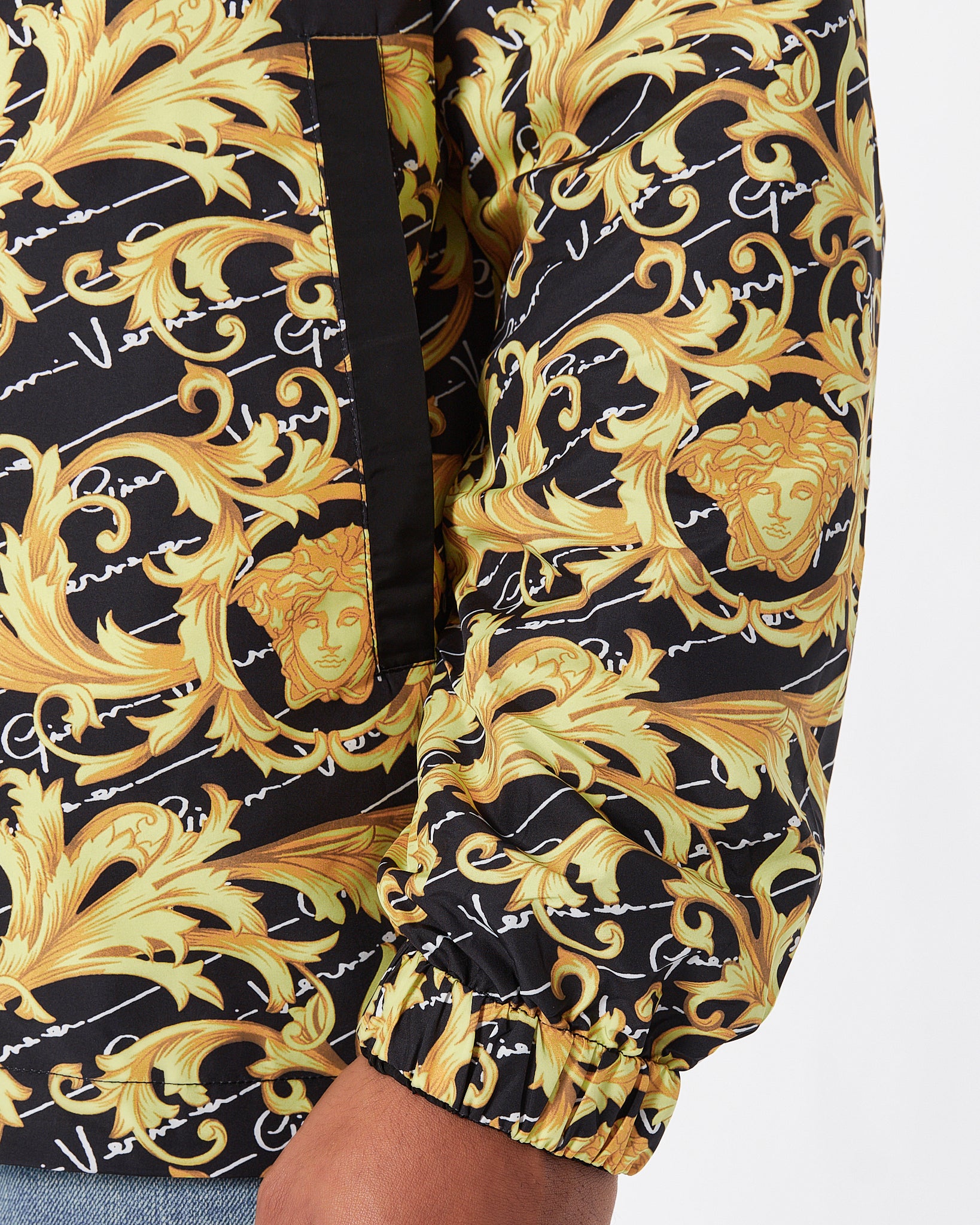 VER Black And Gold Sketch Men Waterproof Hoodie 129.90