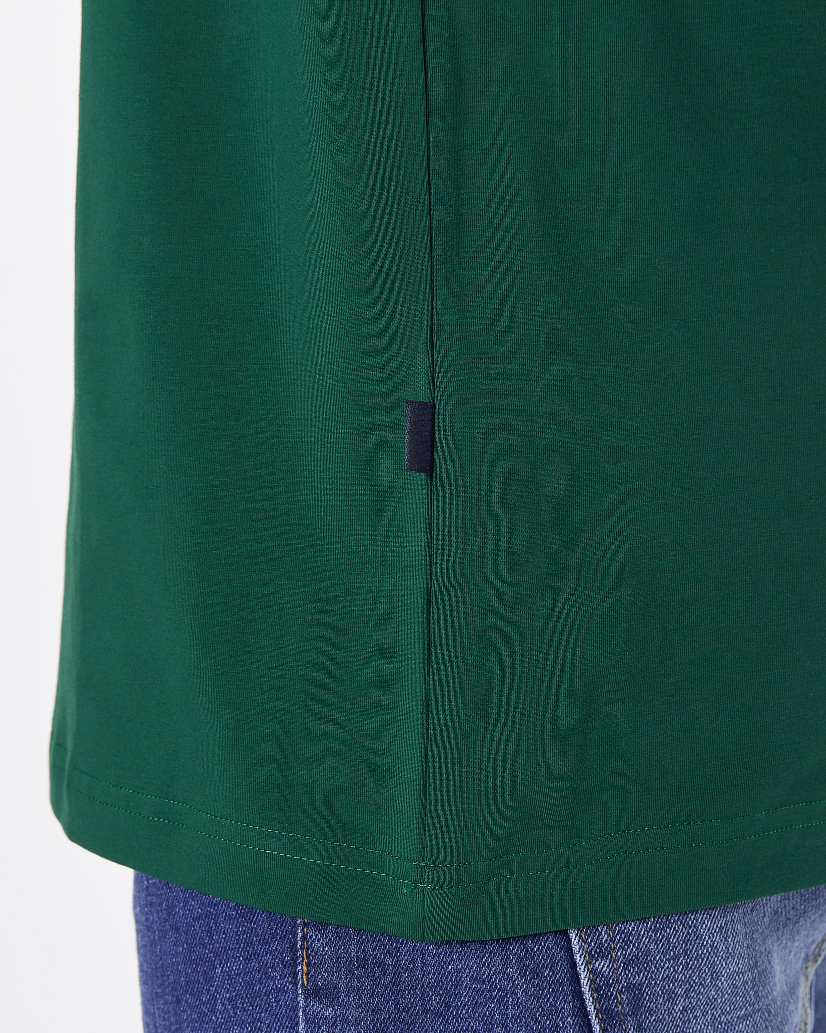 MAL Cartoon Embroidered Men Green T-Shirt 16.90