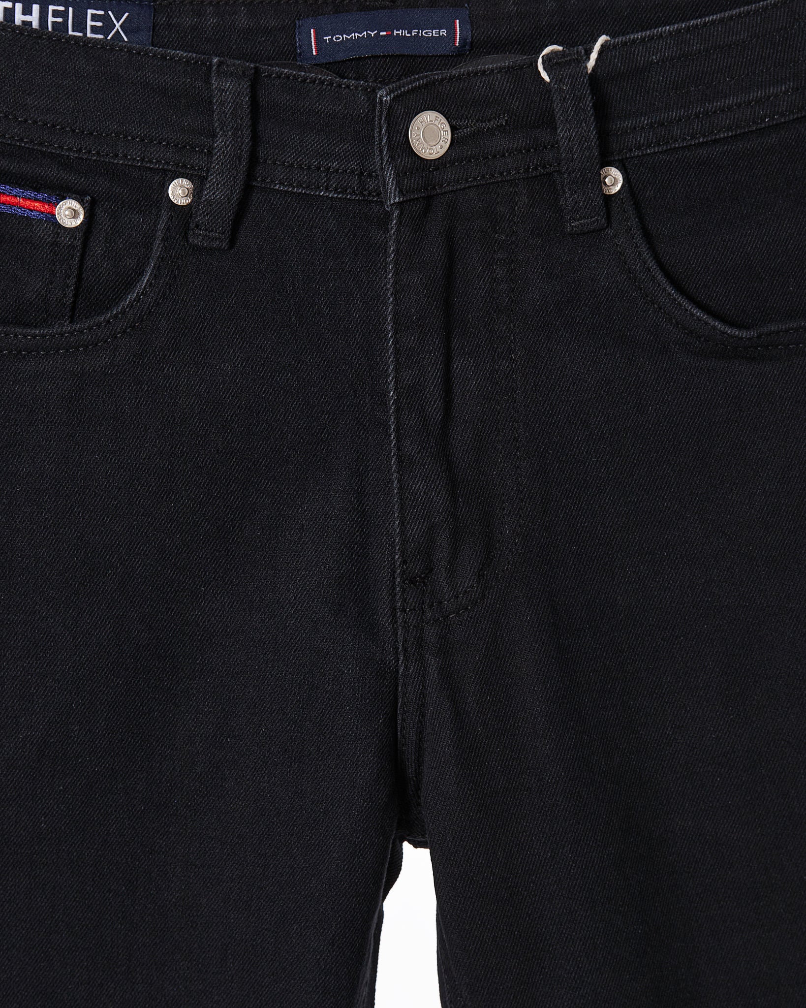 TH Flag Embroidered Men Black Slim Fit Jeans 25.90