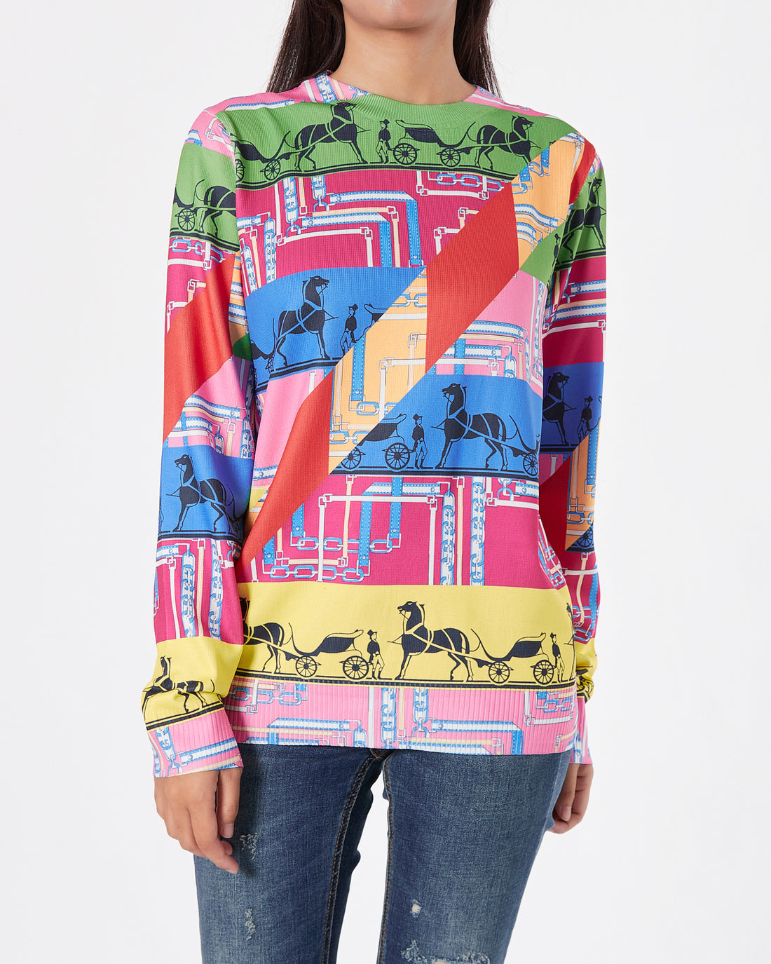 HER Horse Over Printed Lady  Sweater 22.90
