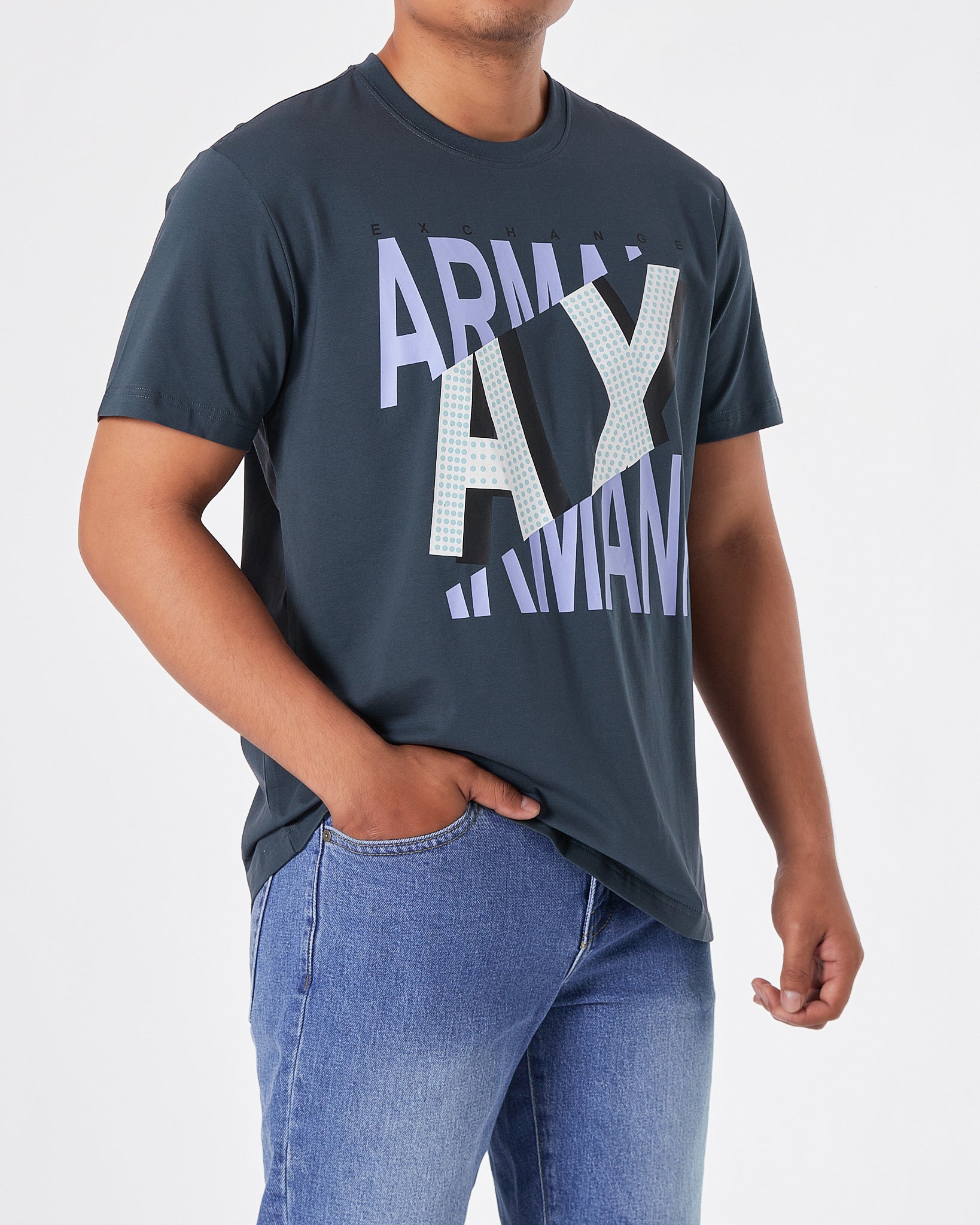 ARM Logo Printed Men Blue T-Shirt 17.90