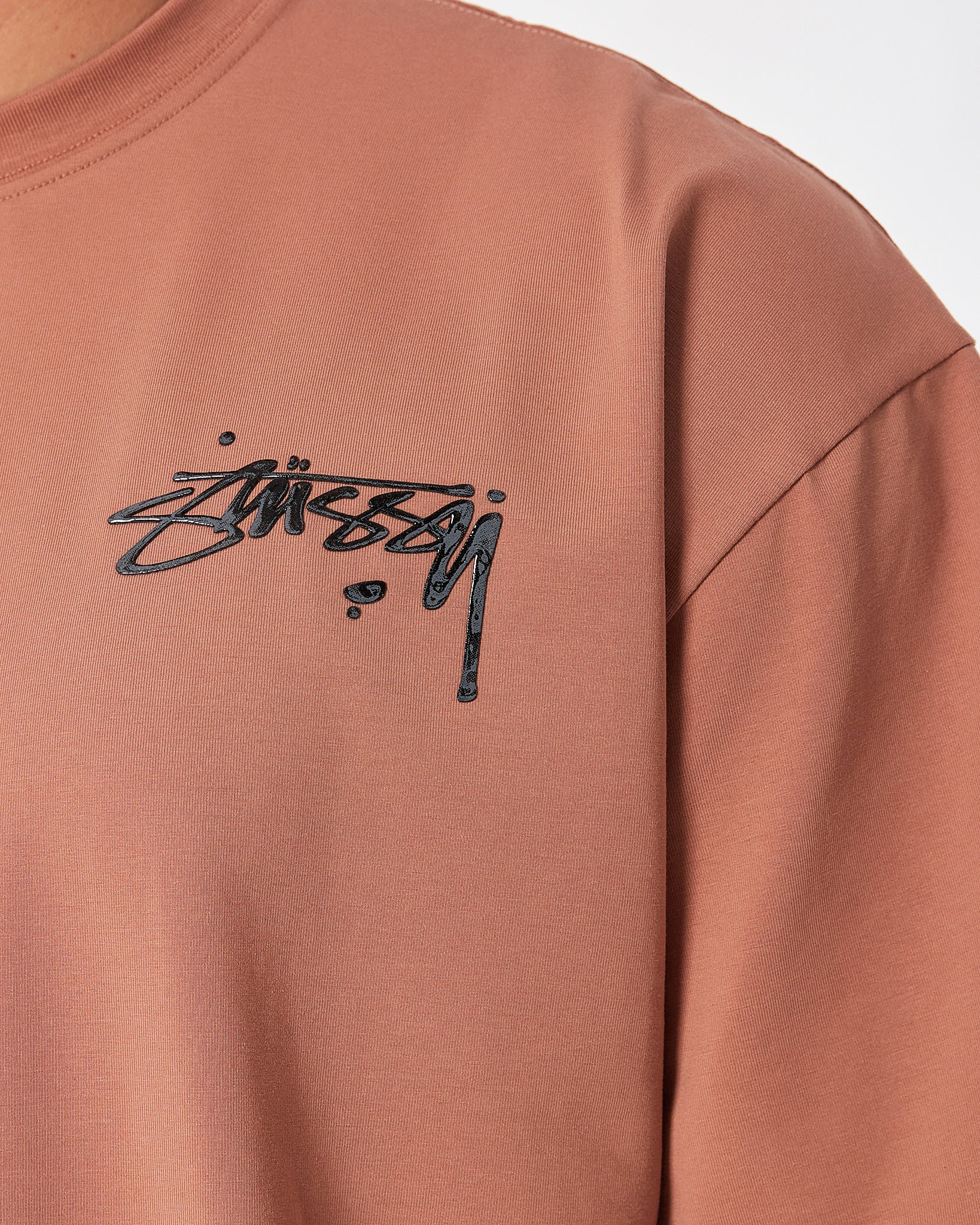 STU Front Back Logo Graffiti Printed Men Brown T-Shirt 20.90