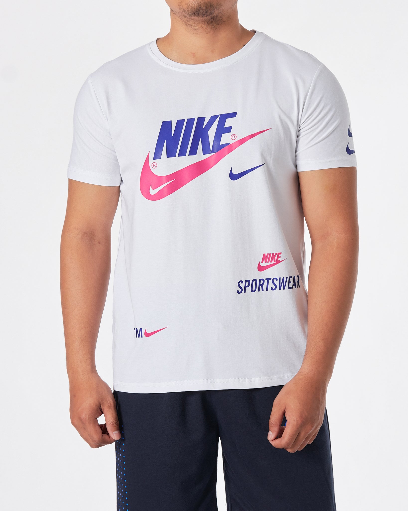 NIK Logo Printed Men White T-Shirt 15.90