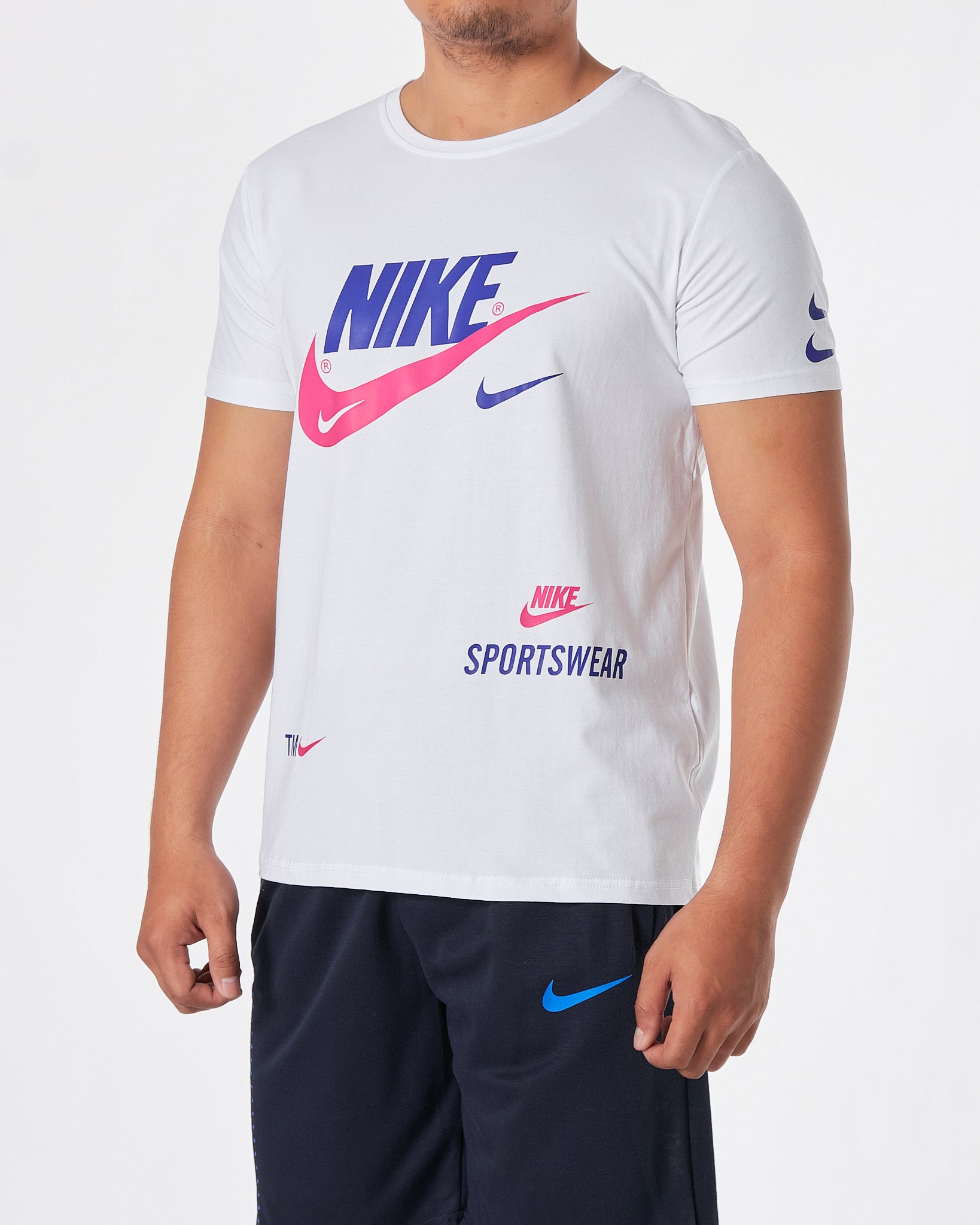 NIK Logo Printed Men White T-Shirt 15.90