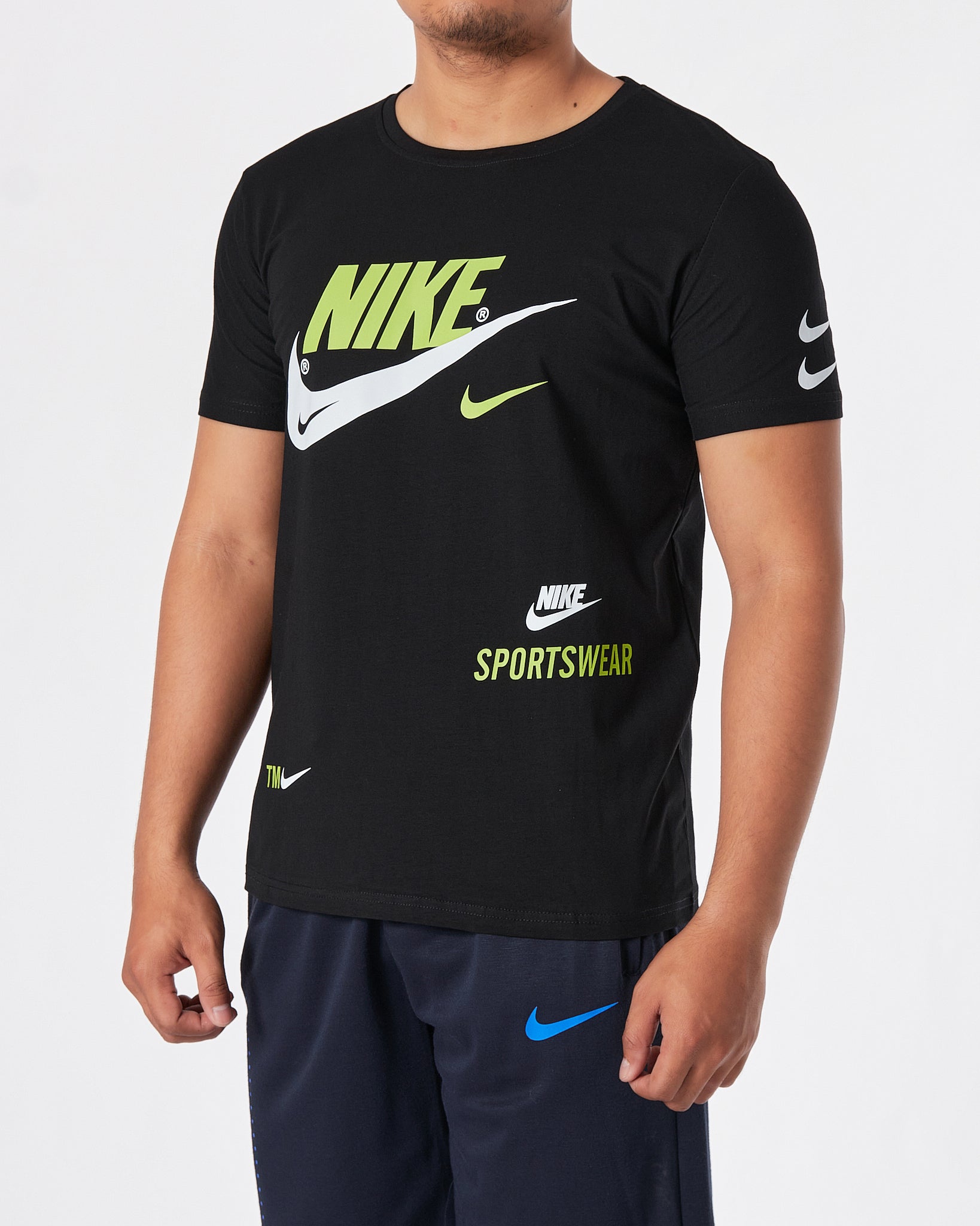 NIK Logo Printed Men Black T-Shirt 15.90