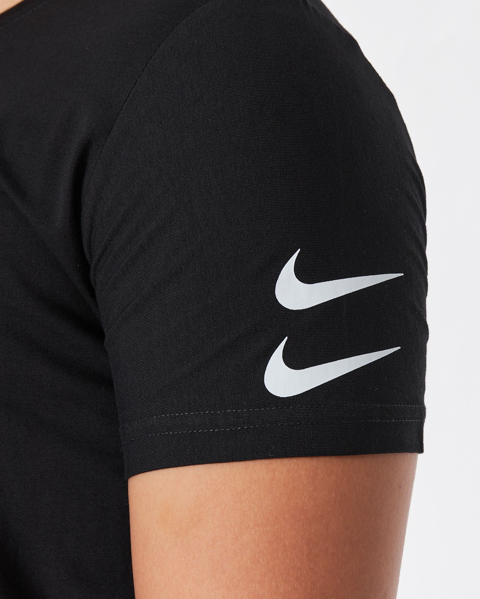 NIK Logo Printed Men Black T-Shirt 15.90