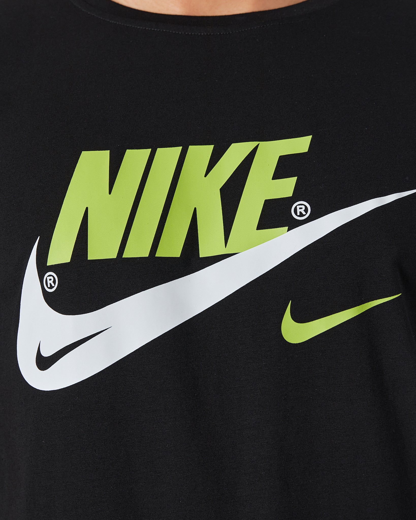 NIK Logo Printed Men Black T-Shirt 15.90