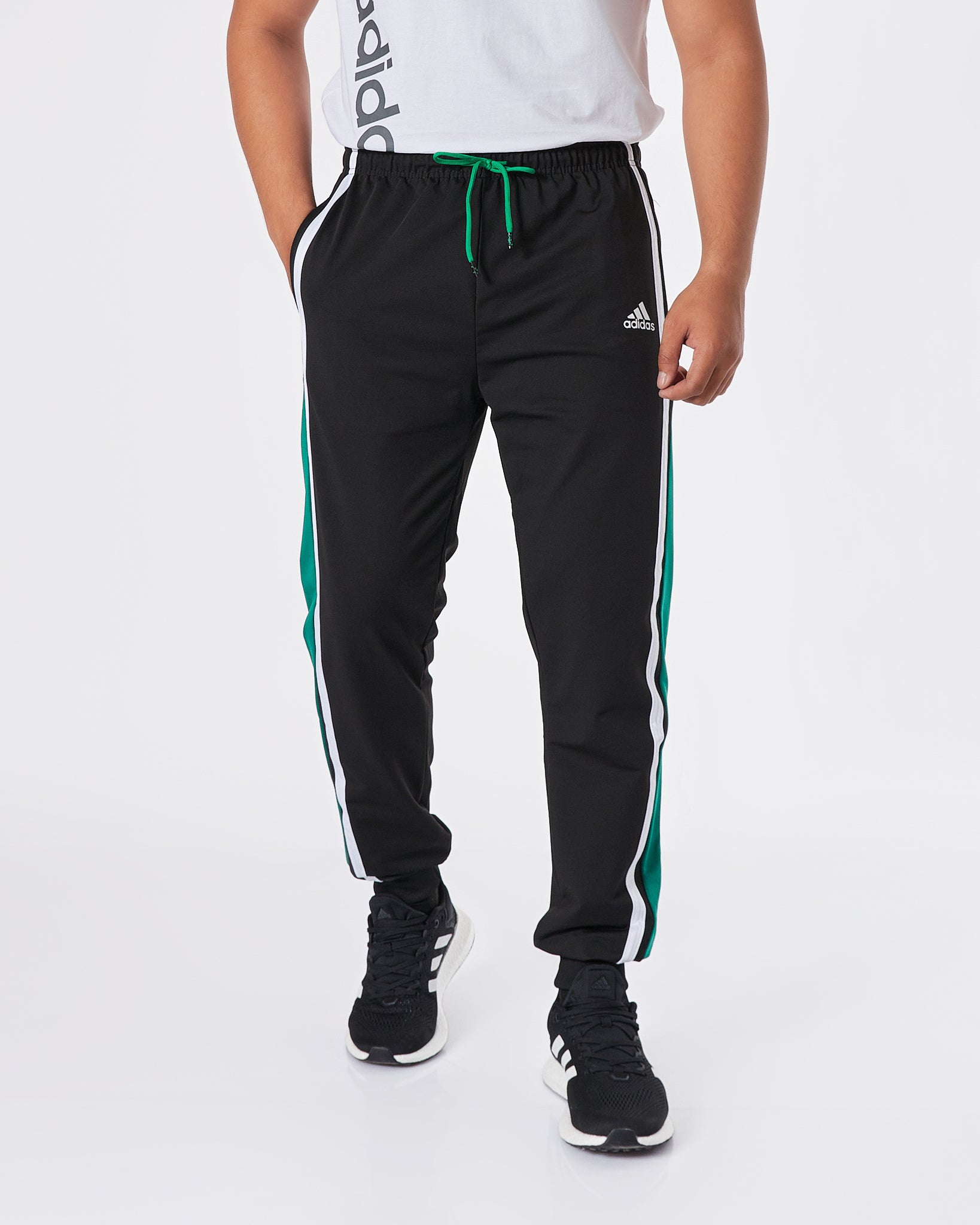 Black and 2024 green adidas pants