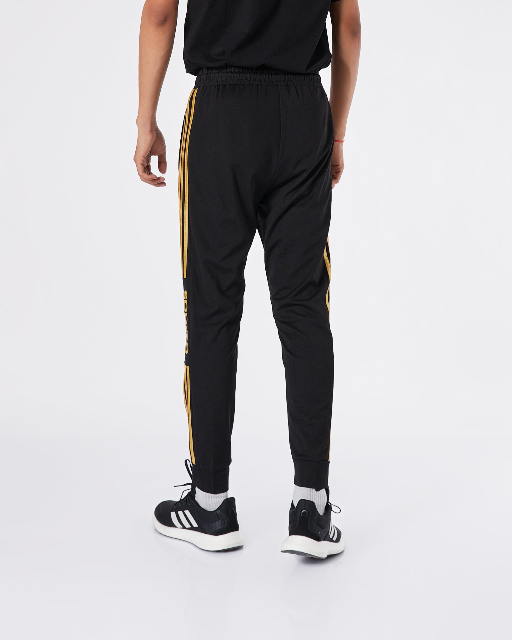 ADI Gold Striped Men Black Track Pants 19.90