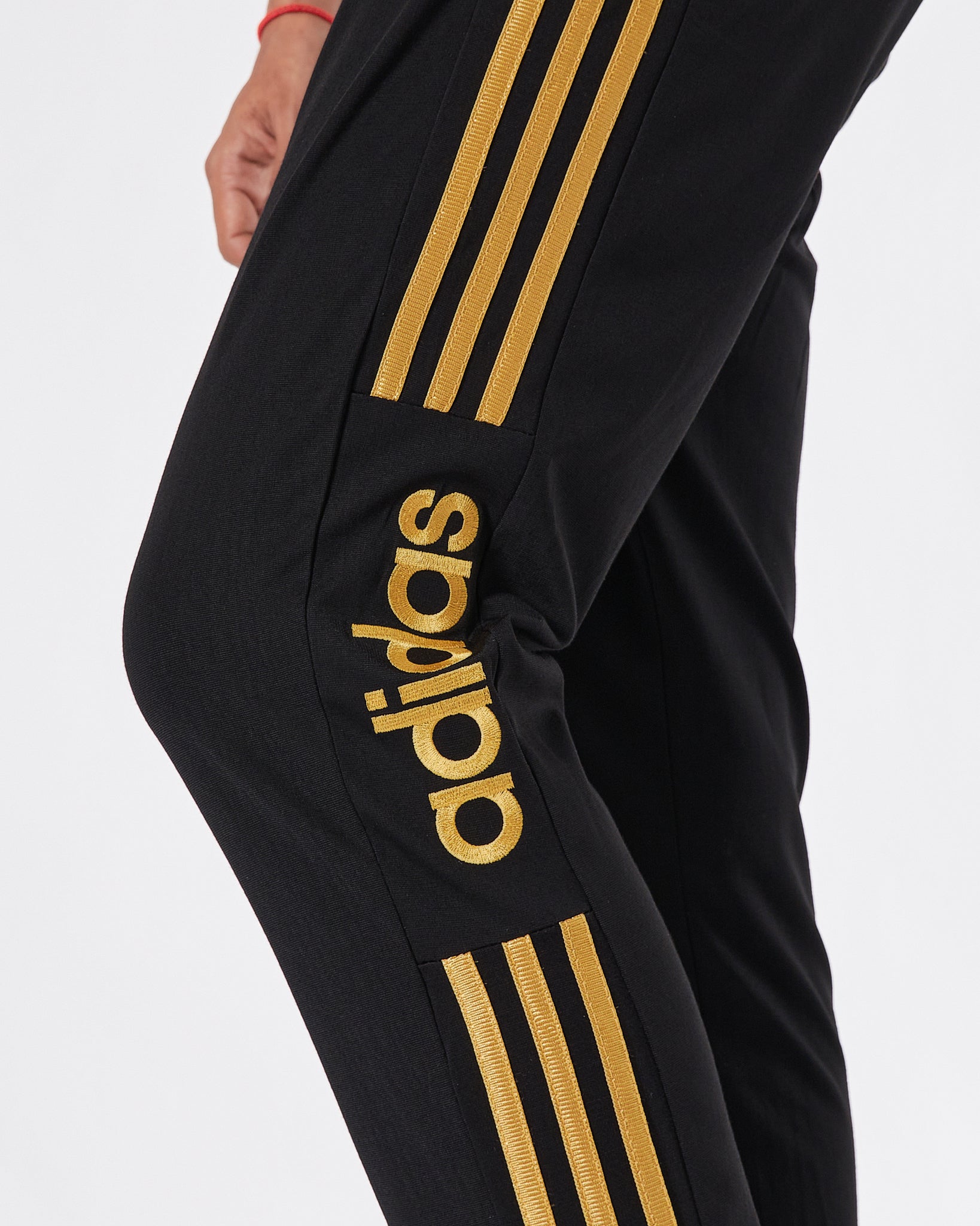 ADI Gold Striped Men Black Track Pants 19.90