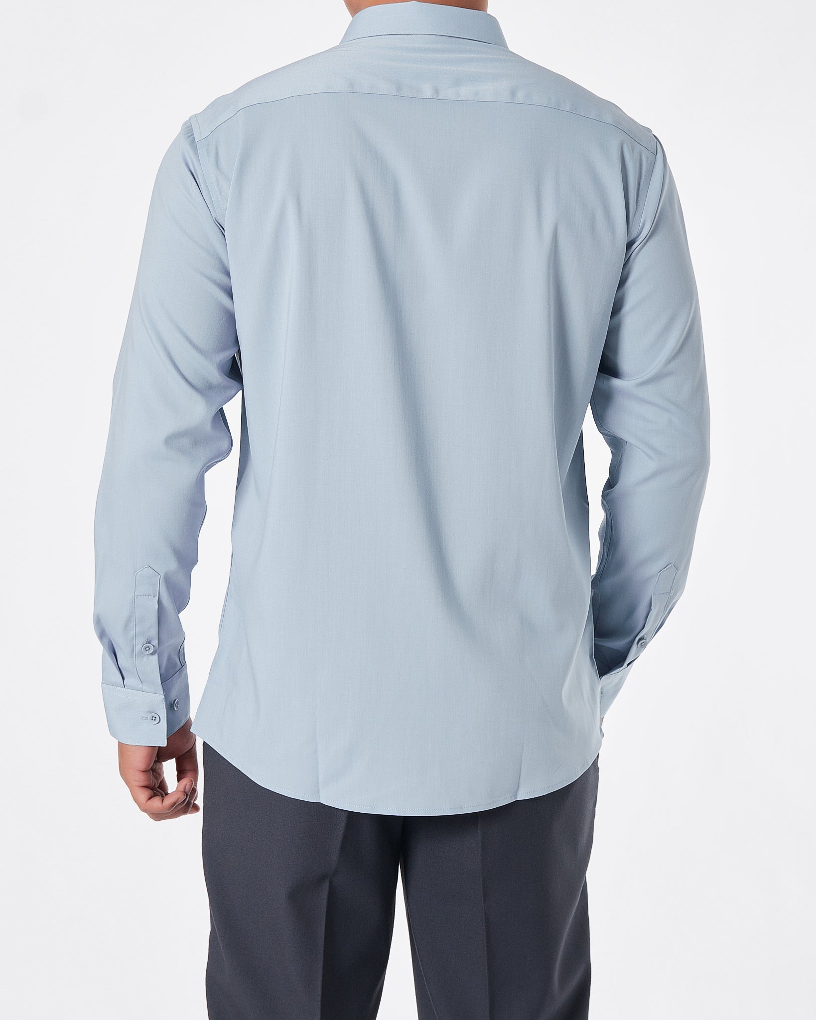 NK Slim Fit Men Grey Shirts Long Sleeve 25.90