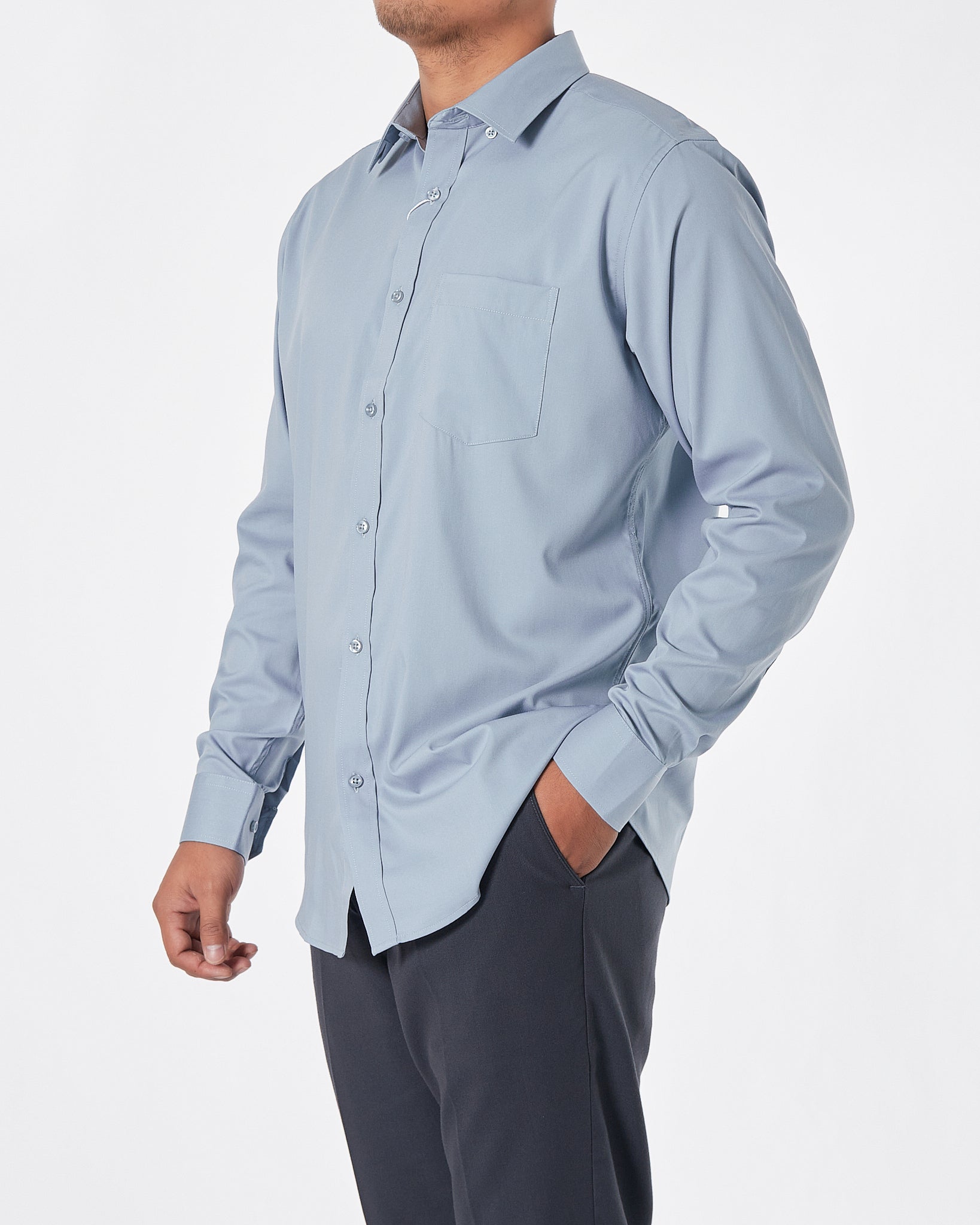 NK Regular Fit Men Grey Shirts Long Sleeve 21.90