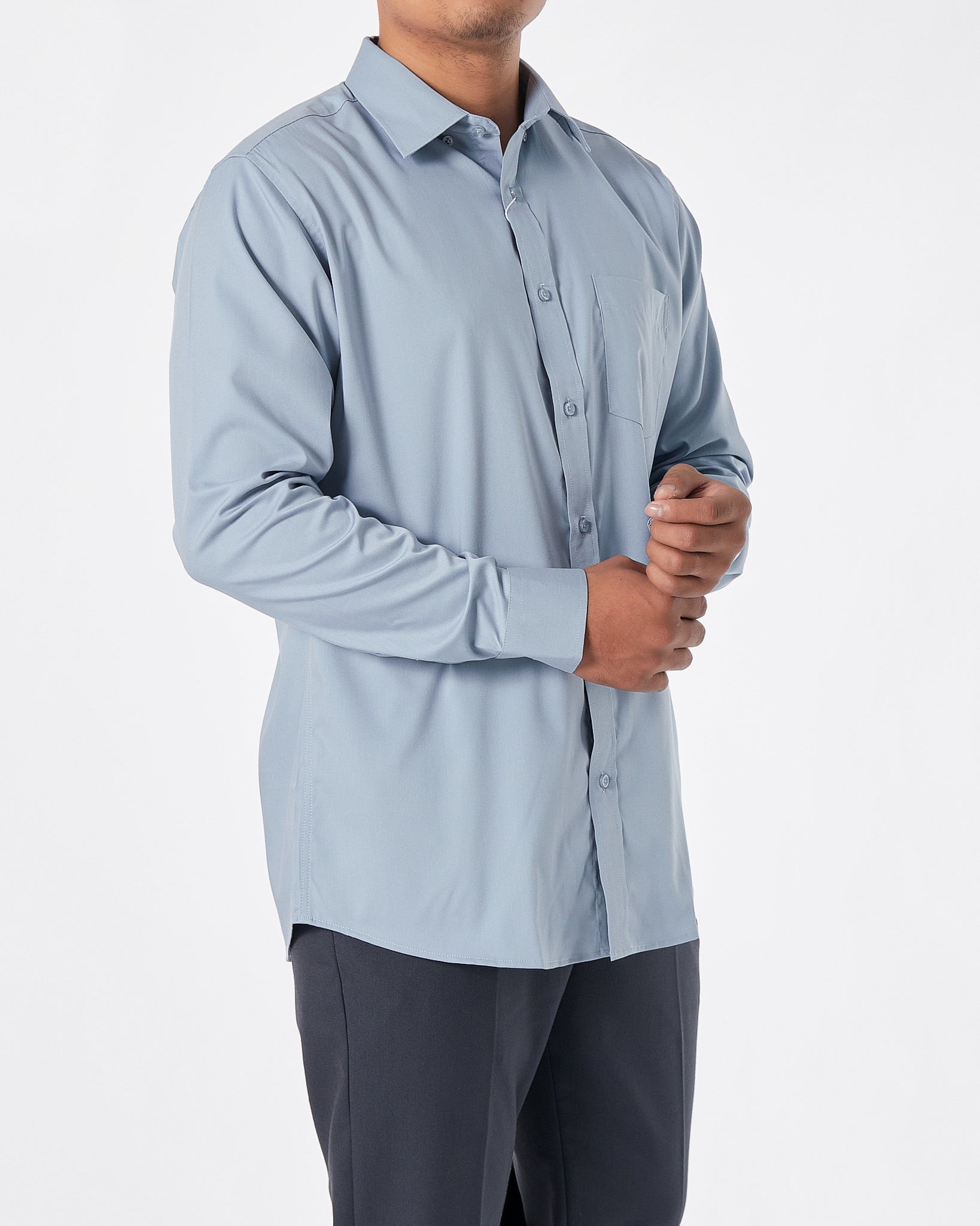 NK Regular Fit Men Grey Shirts Long Sleeve 21.90