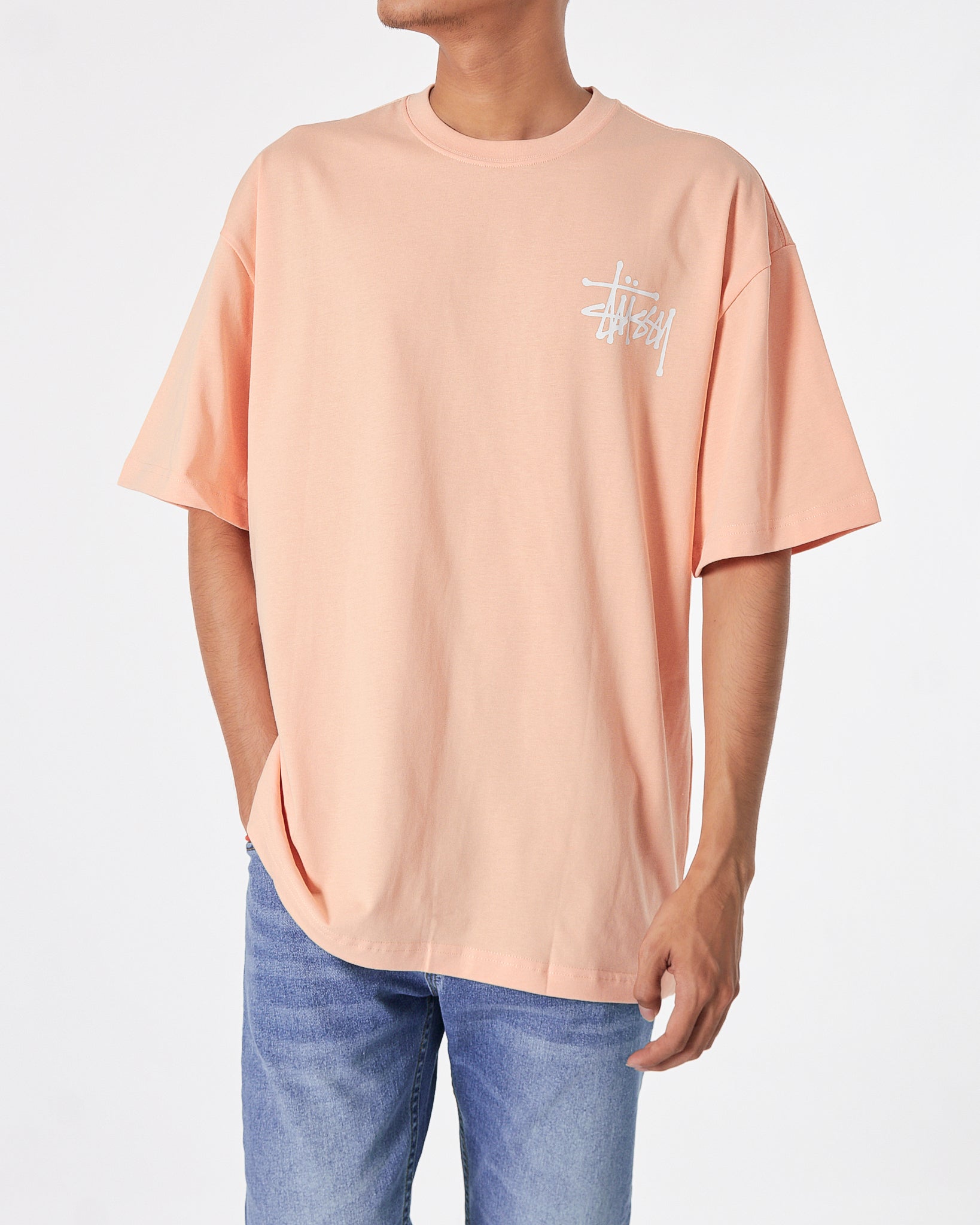 STU Back Logo Printed Men Orange T-Shirt 20.90