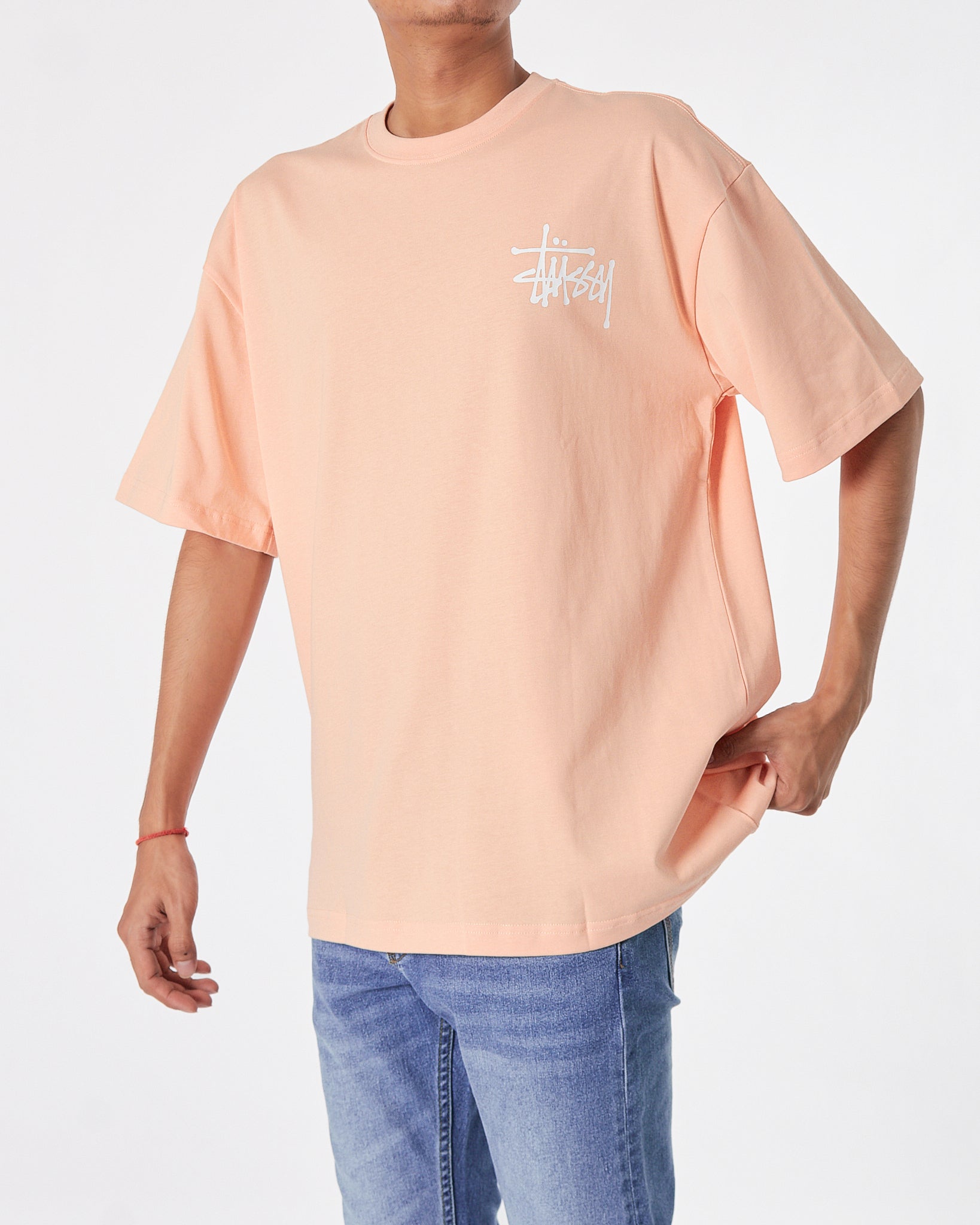 STU Back Logo Printed Men Orange T-Shirt 20.90
