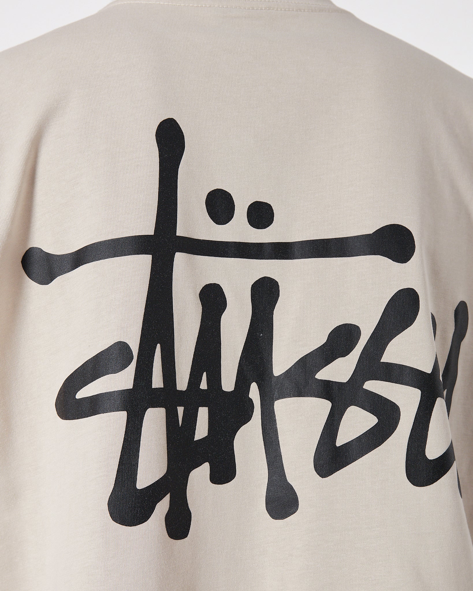 STU Back Logo Printed Men Cream T-Shirt 20.90