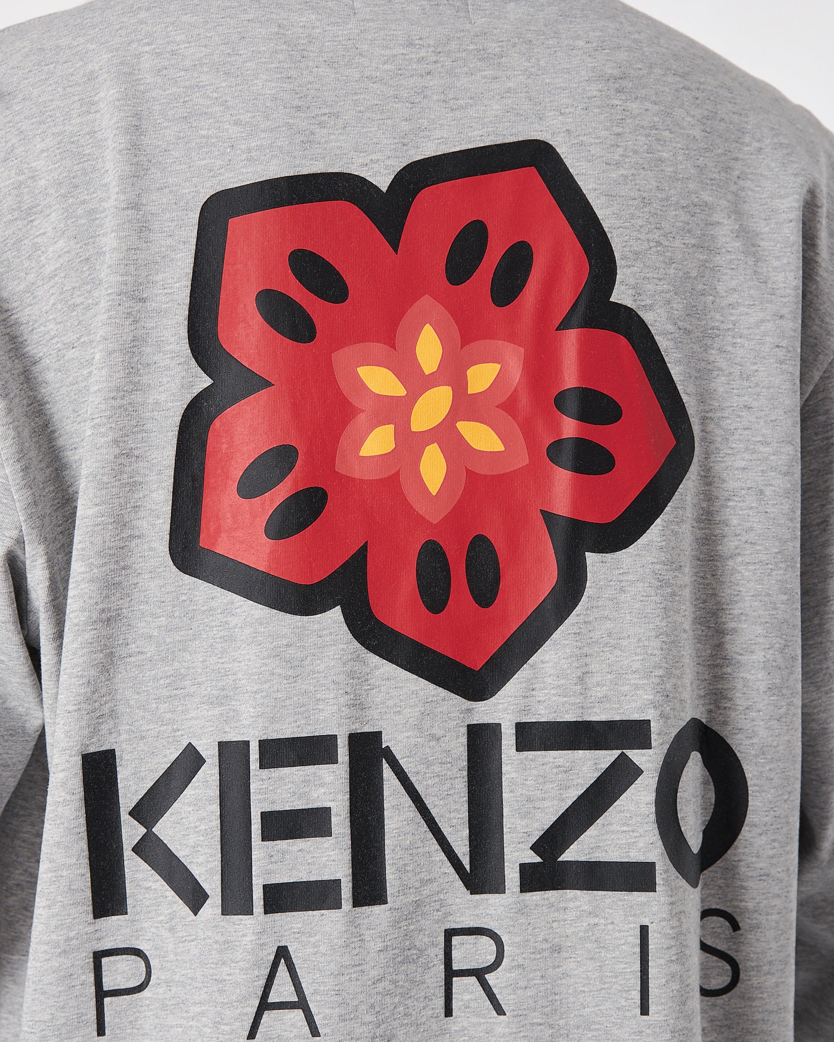 KEN Back Logo Printed Men Grey T-Shirt Long Sleeve 23.90